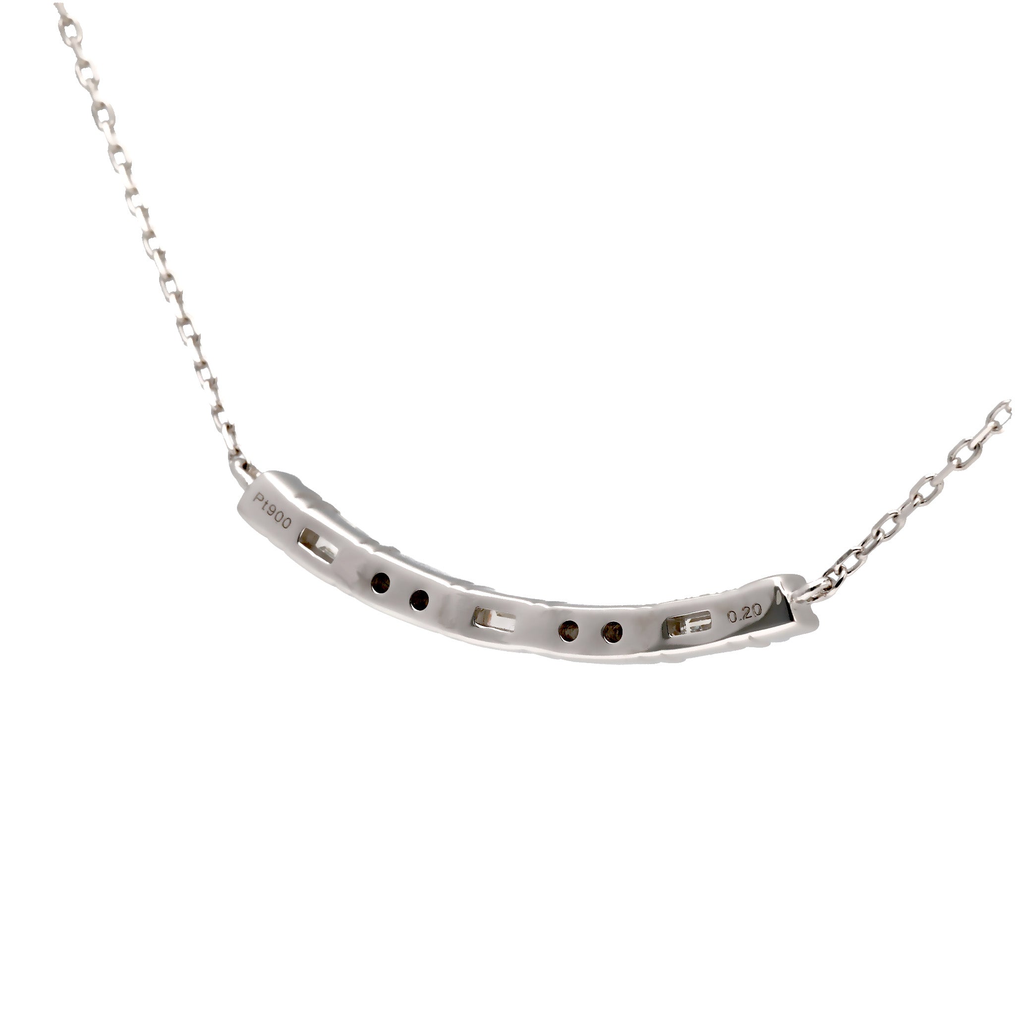 ダイヤモンド プラチナネックレス(バケットカット/ストレート/4月誕生石)《WPDD4205》