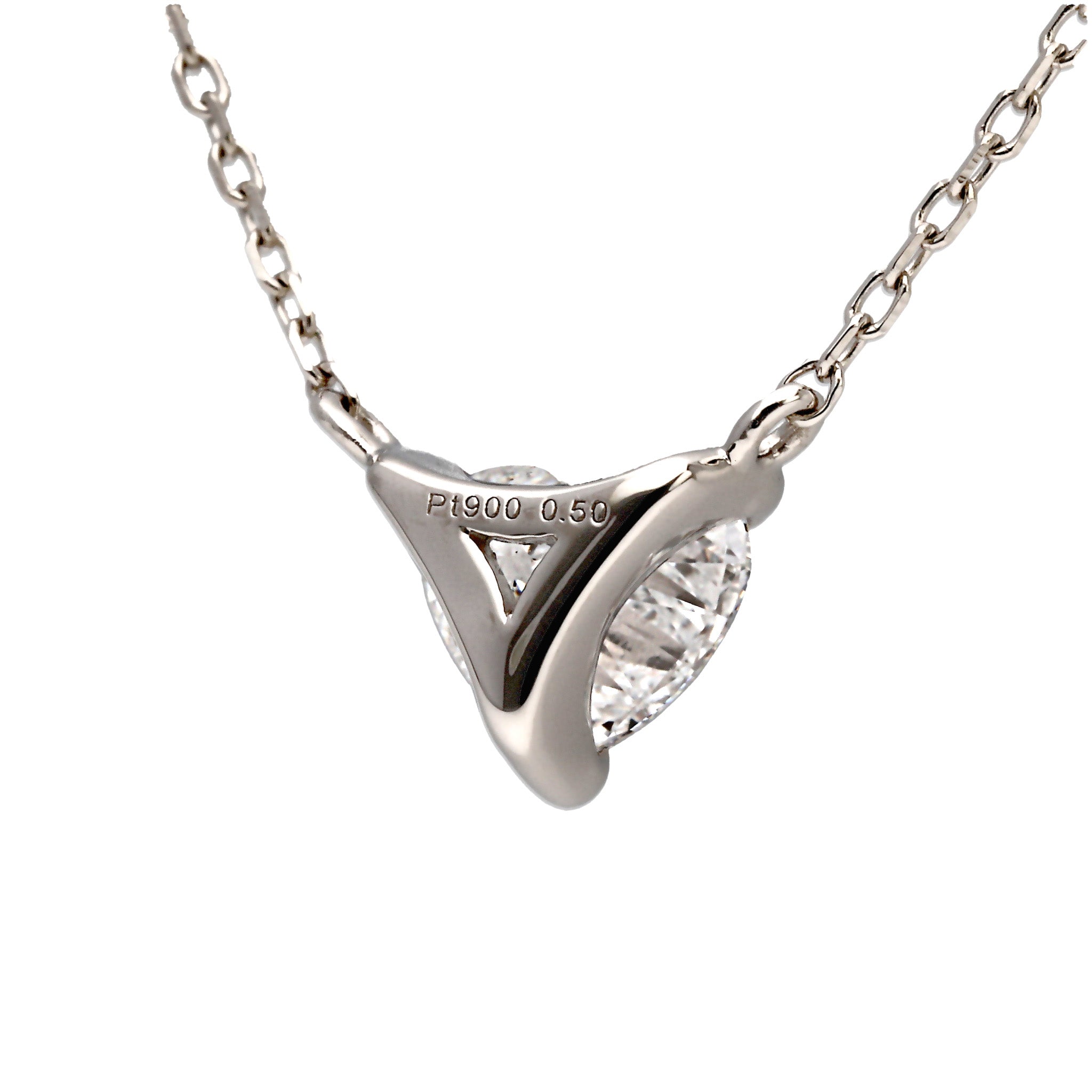 ダイヤモンド プラチナネックレス(ハートシェイプ/4月誕生石/グレーディングレポート付き)《WPDD4256》