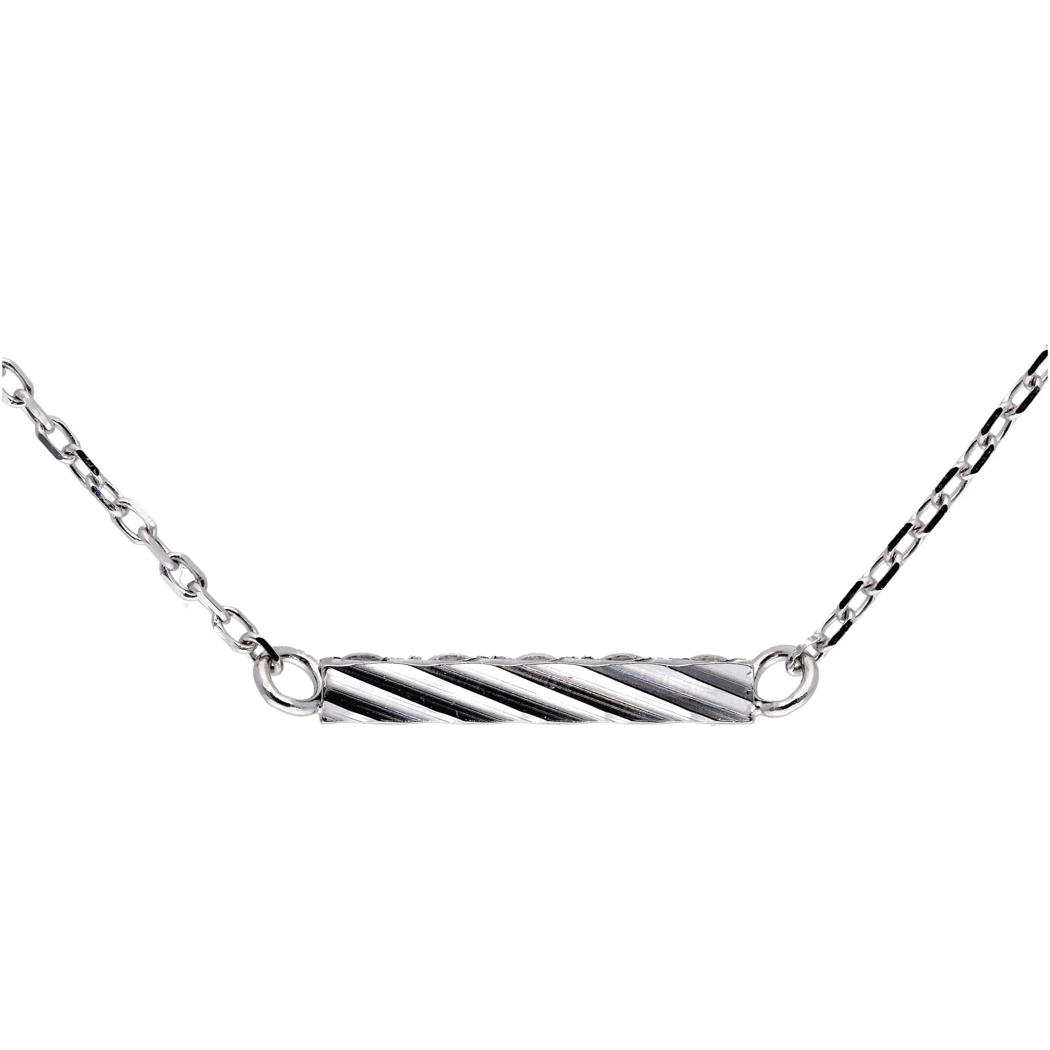 ダイヤモンド プラチナネックレス(エアロセッティング/バー)《WPDD4280》