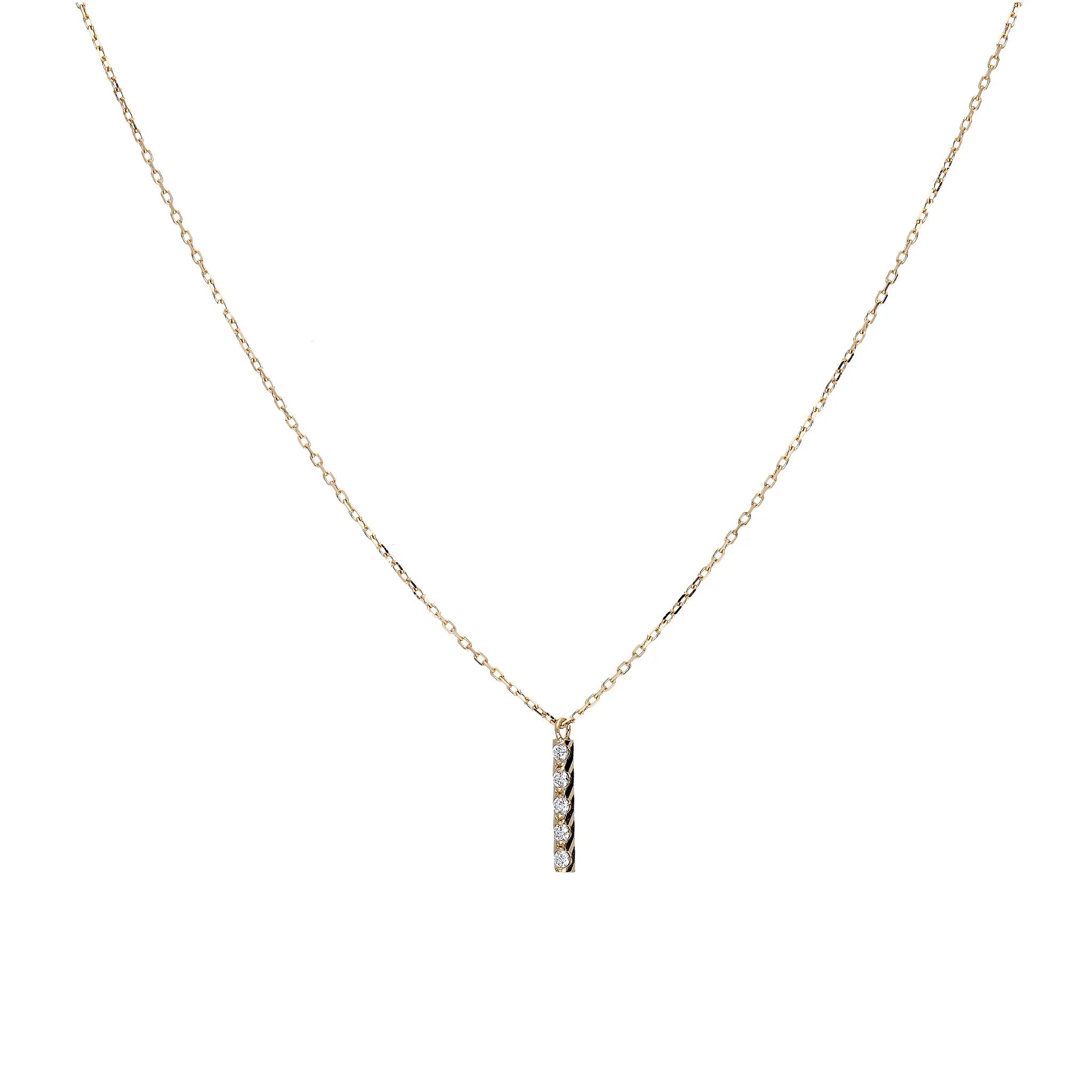 ダイヤモンド K18ネックレス(エアロセッティング/ストレート)《WPDD4281》