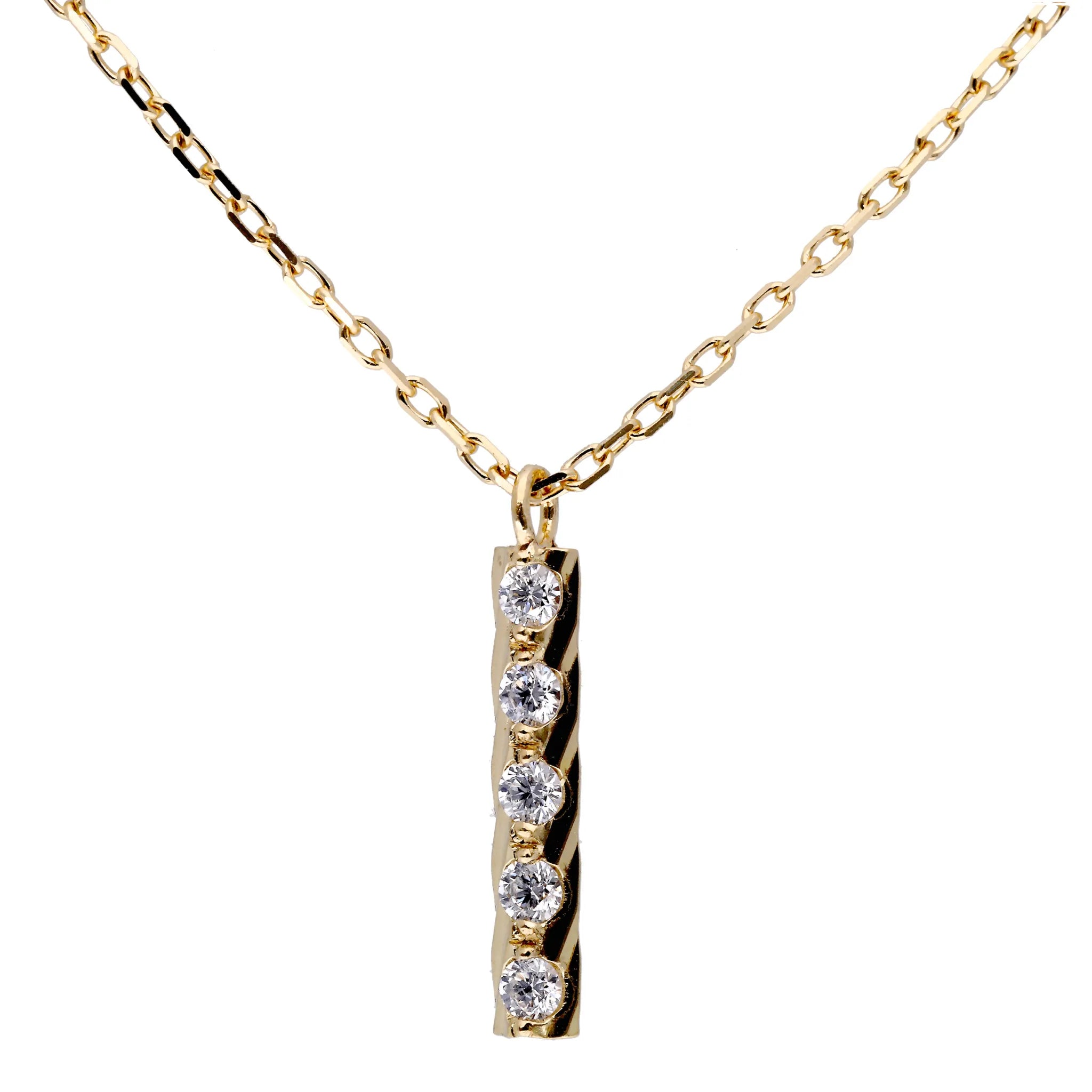 ダイヤモンド K18ネックレス(エアロセッティング/ストレート)《WPDD4281》