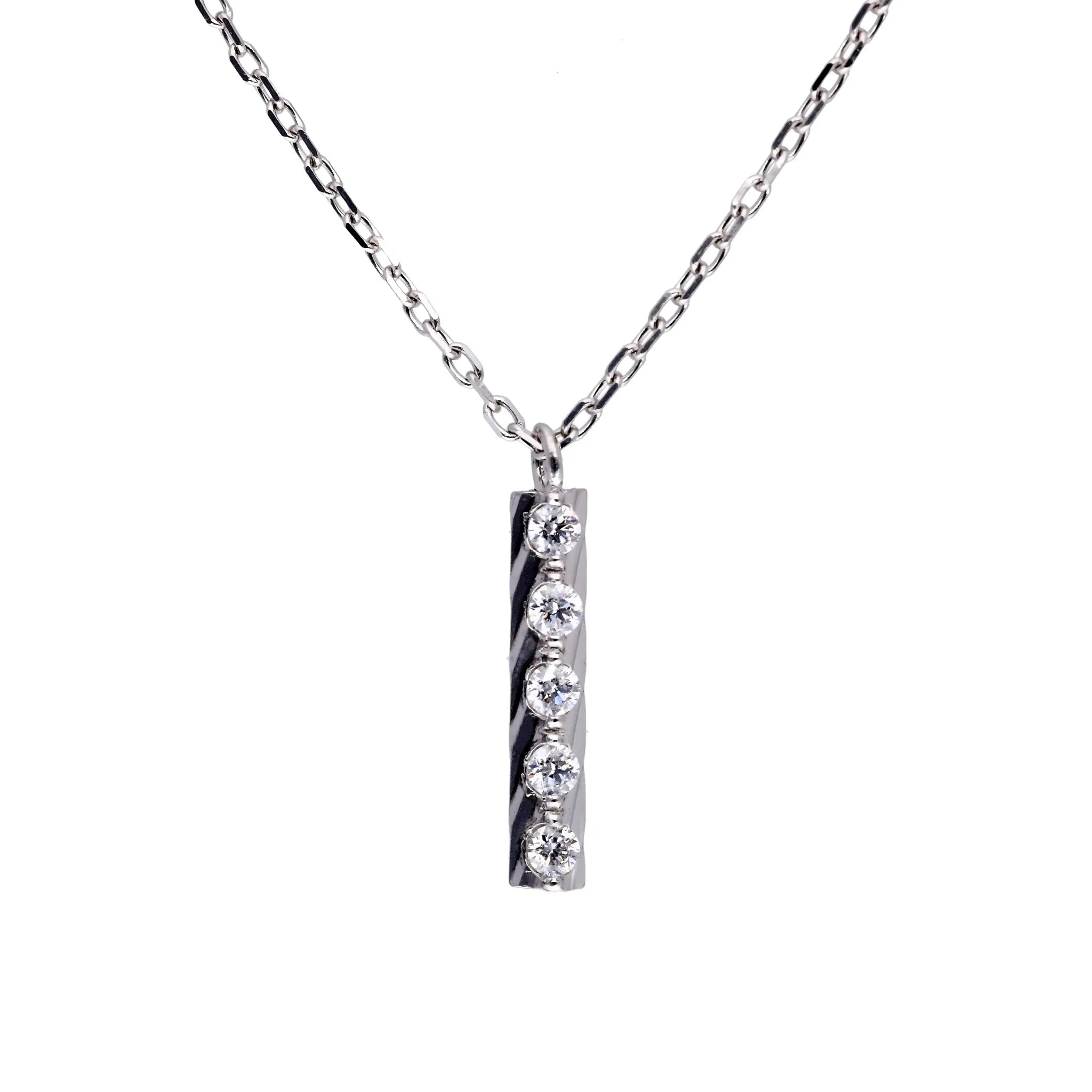 ダイヤモンド プラチナネックレス(エアロセッティング/ストレート)《WPDD4282》