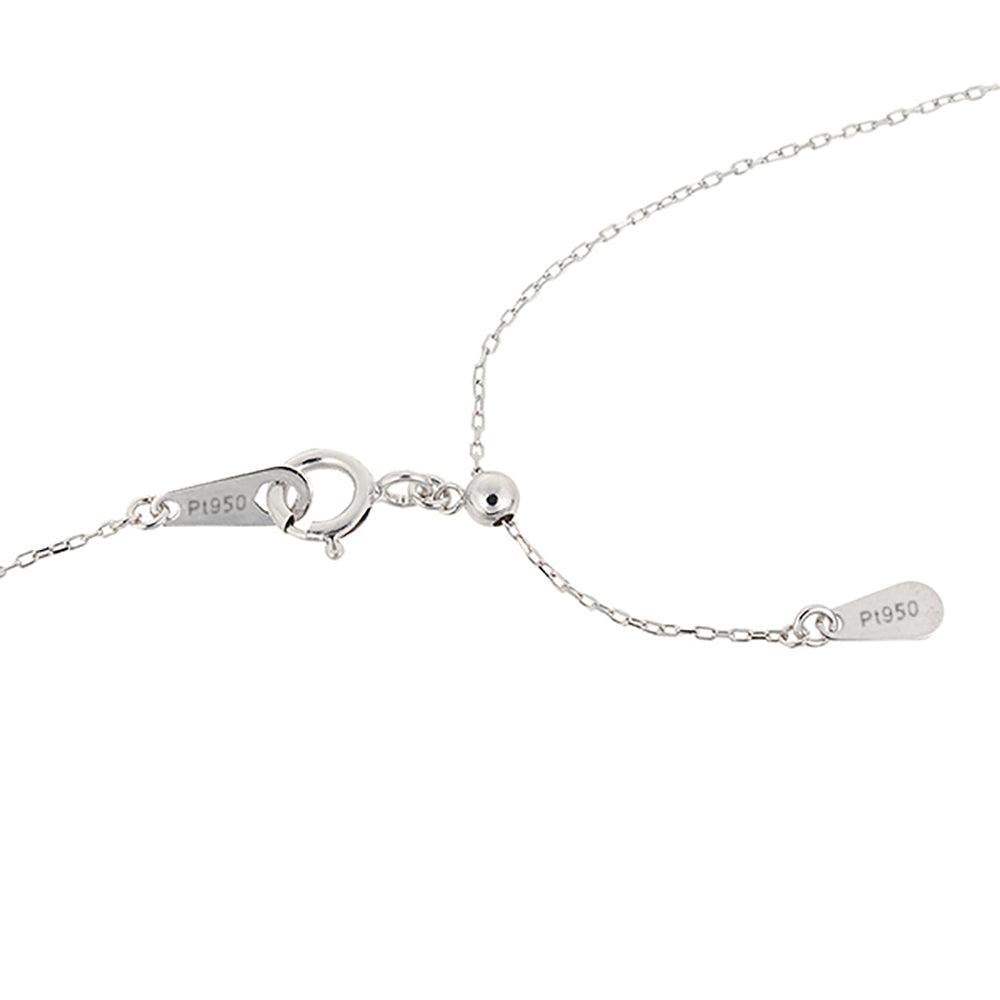 エメラルド/ダイヤモンド プラチナネックレス(クレサンベール/ペアシェイプ/5月誕生石)《WPDE3925》