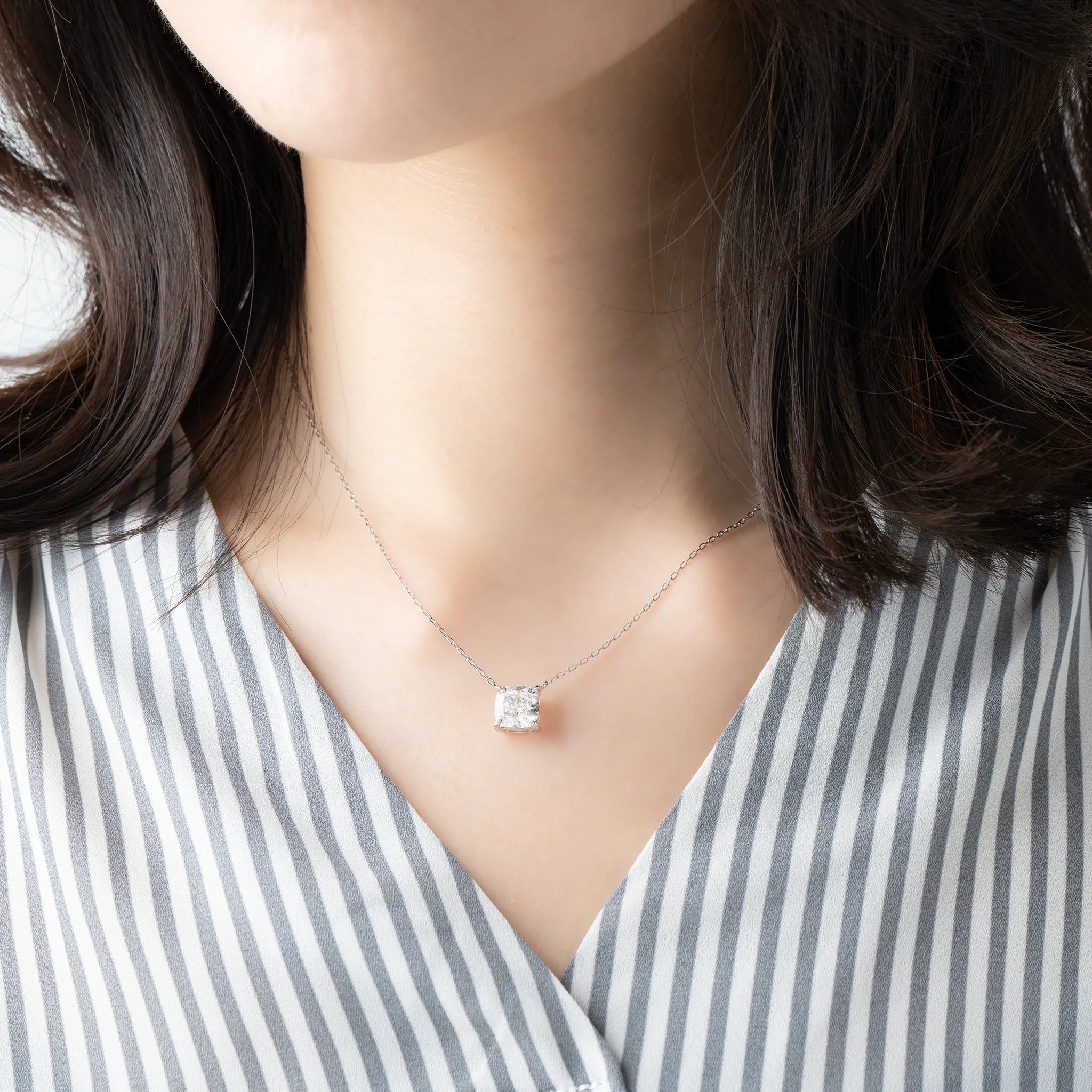 ダイヤモンド プラチナネックレス(ラボグロウン/3.05ct/鑑別書付)《WPDG0008》