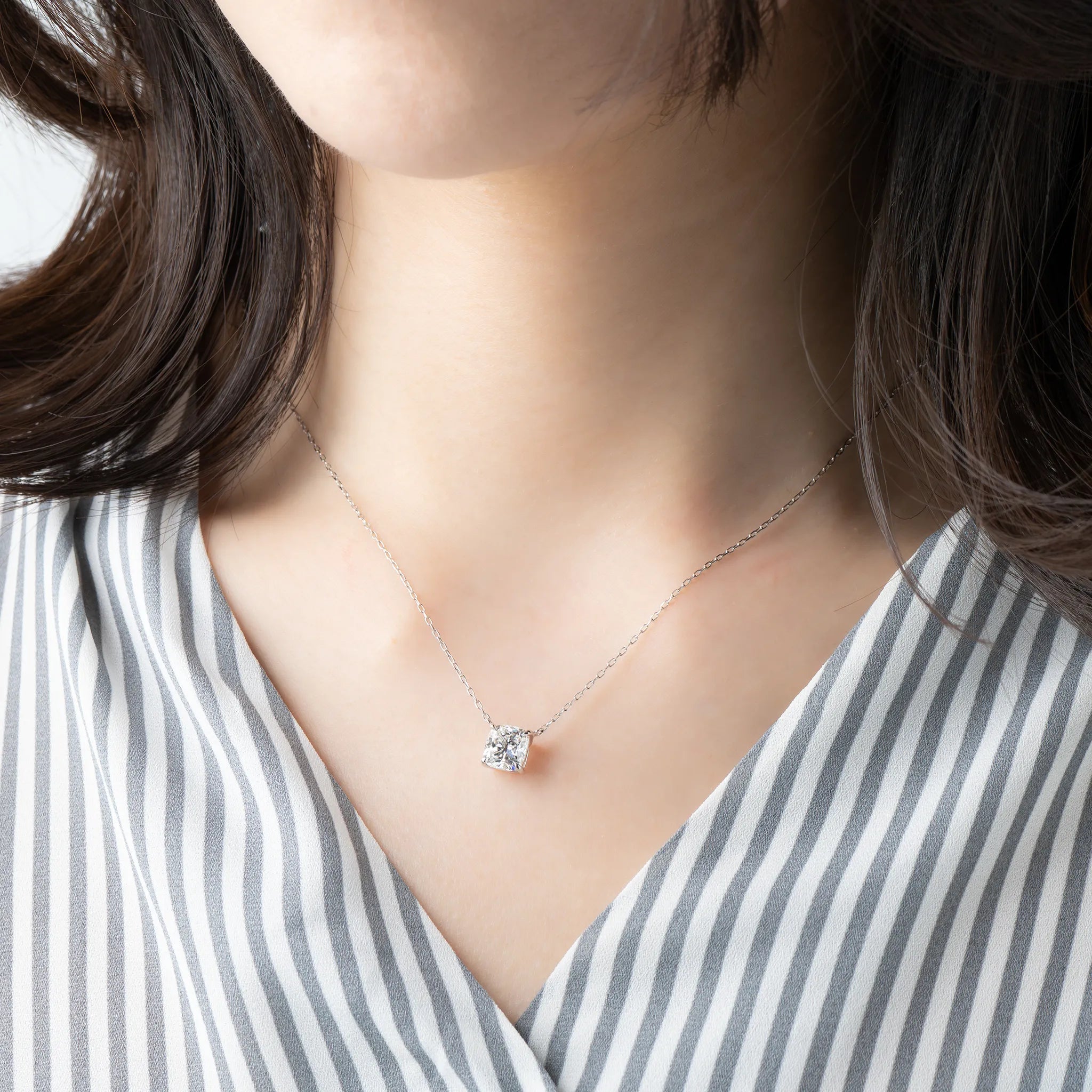 ダイヤモンド プラチナネックレス(ラボグロウン/2.01ct/鑑別書付)《WPDG0009》