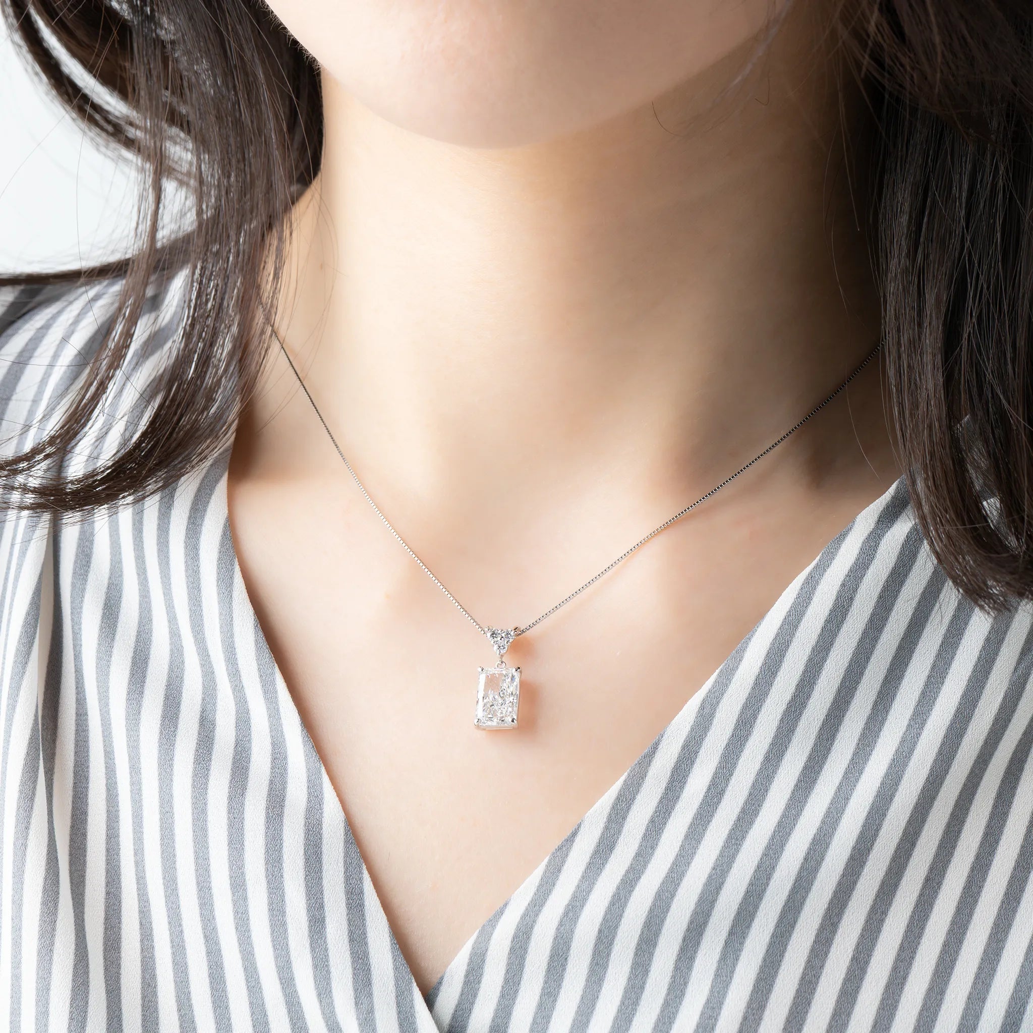 ダイヤモンド プラチナネックレス(ラボグロウン/3.06ct/鑑別書付)《WPDG0018》