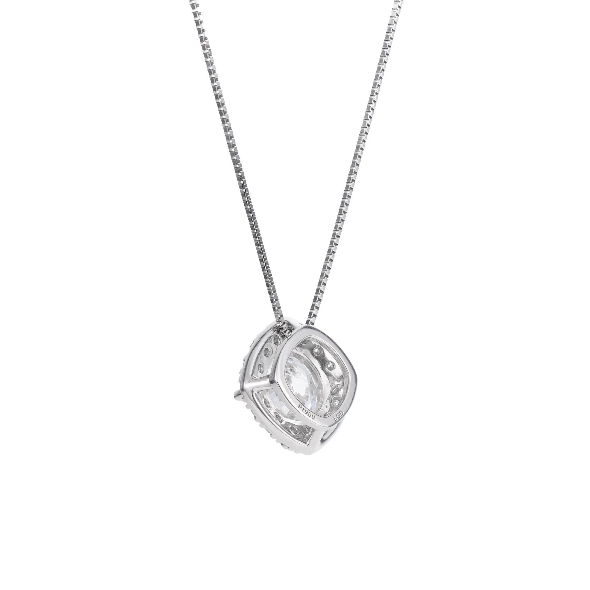 ダイヤモンド プラチナネックレス(ラボグロウン/取り巻き/2.00ct/鑑別書付)《WPDG0020》