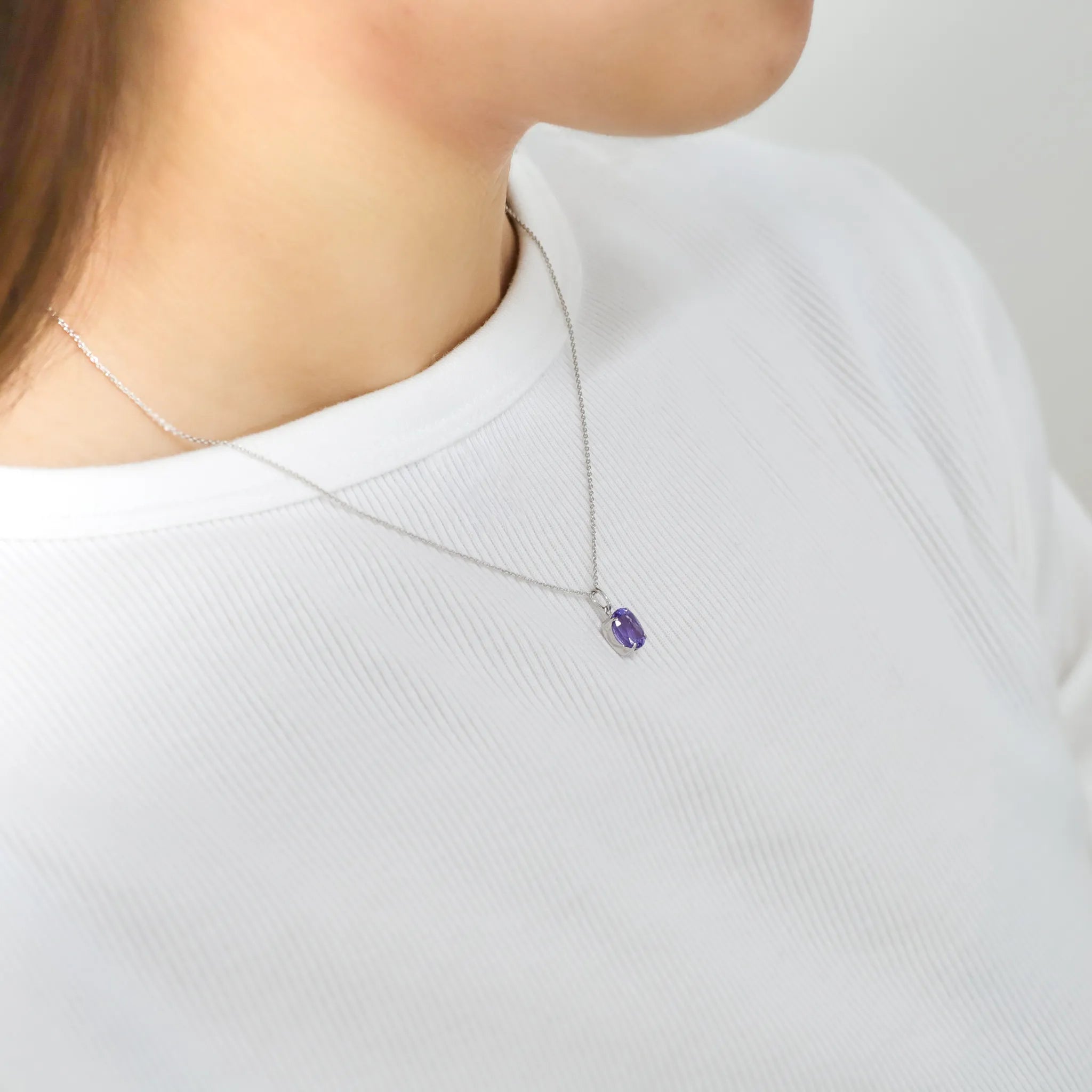 タンザナイト K18ネックレス(オーバル/12月誕生石)《WPDN2912》