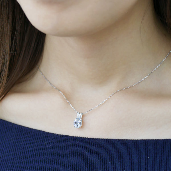 アクアマリン K18ネックレス(オーバル/3月誕生石)《WPDN3397》