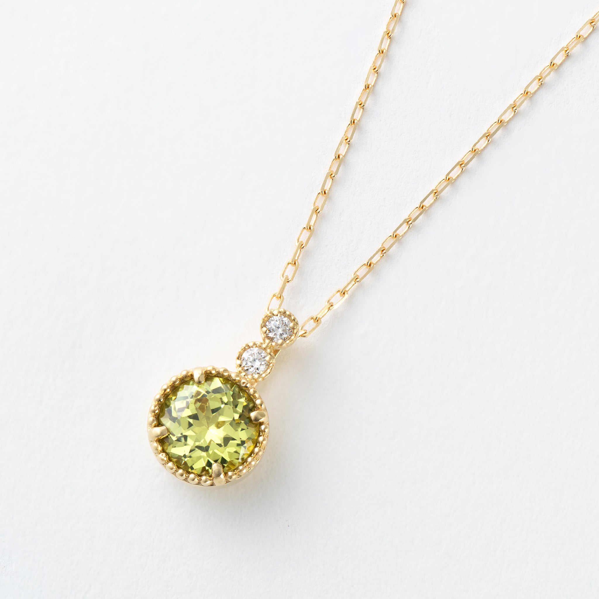 マリガーネット/ダイヤモンド K18ネックレス(1月誕生石)《WPDN4191》