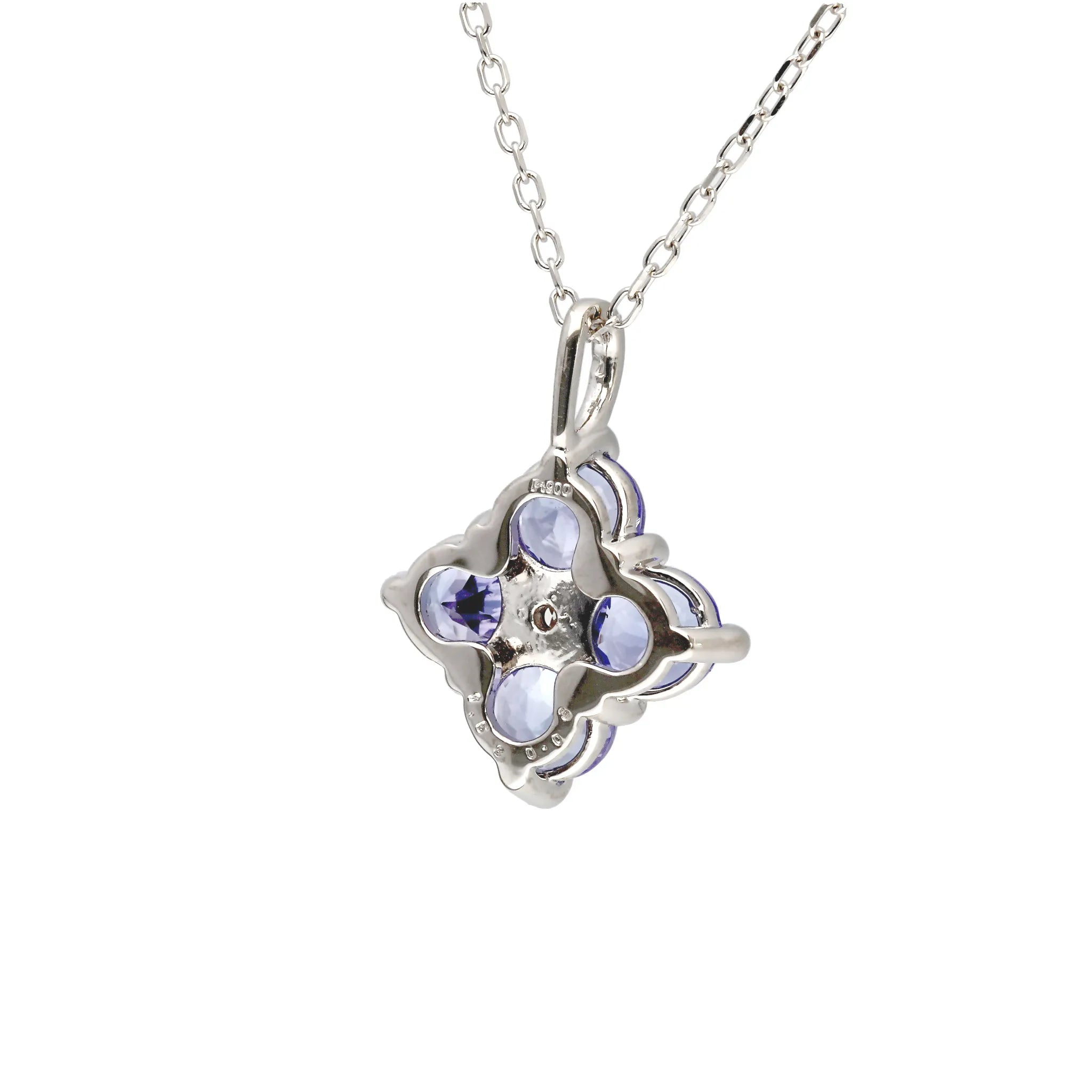 タンザナイト/ダイヤ PTペンダント(フラワー/1.30ctUP/12月誕生石)《WPDN4227》