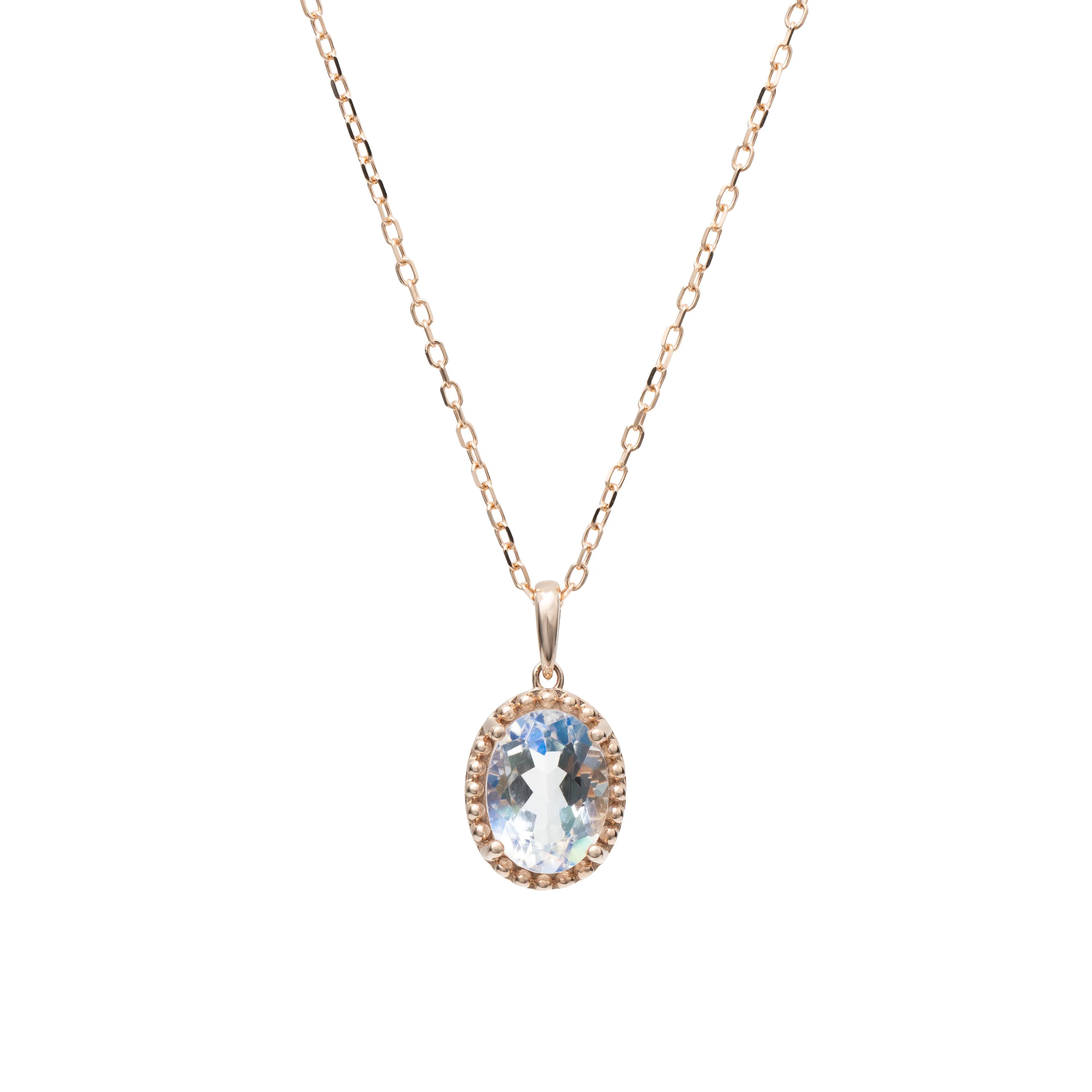 アンデシンラブラドライト K18ネックレス(オーバルカット/ミル アンデシンラブラドライト K18ネックレス(オーバルカット/ミル