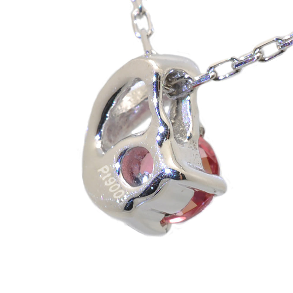 パパラチアサファイア プラチナネックレス(クレサンベール/雫モチーフ/9月誕生石)《WPDP3928》