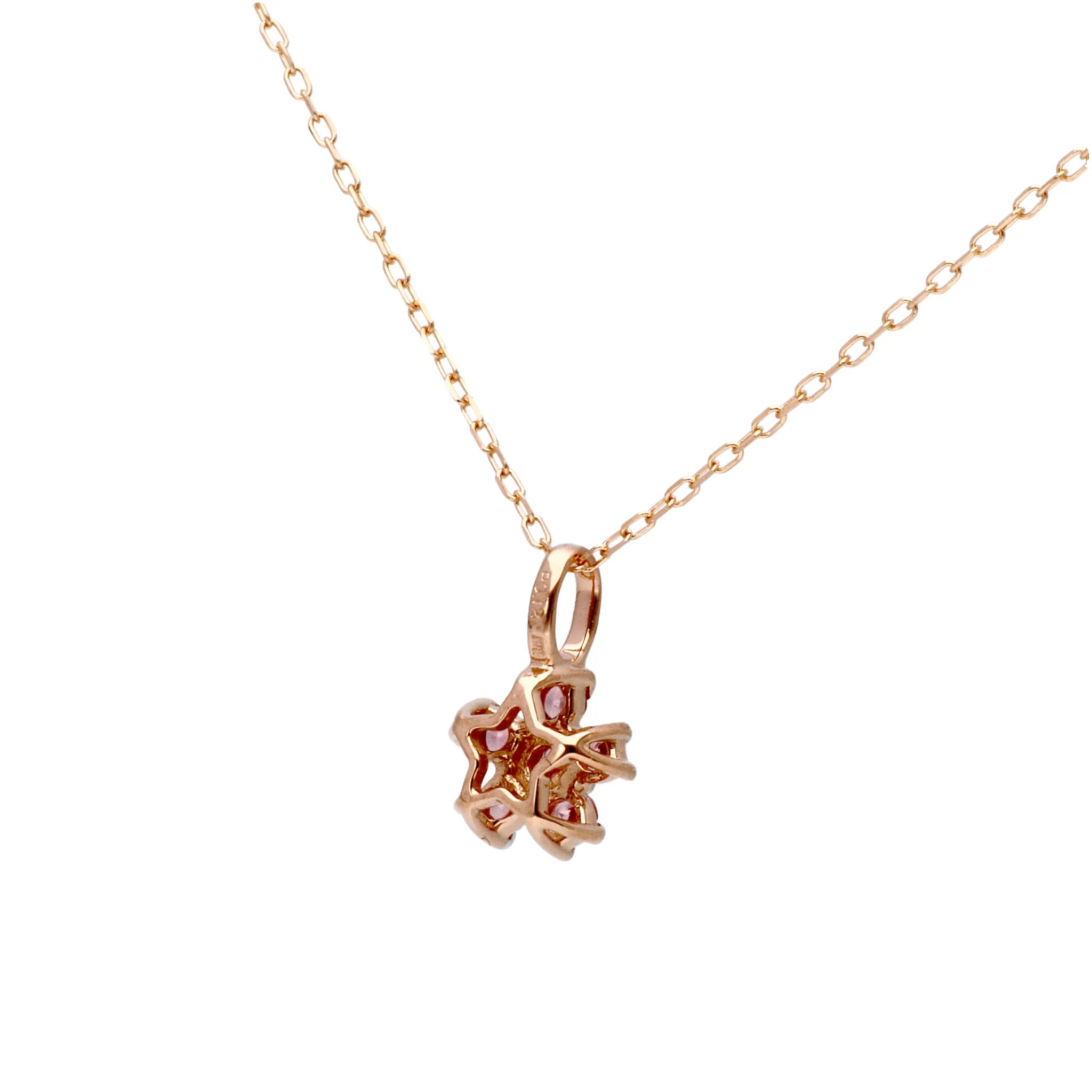 パパラチアサファイア K18ネックレス(クレサンベール/サクラ/K18ピンクゴールド/9月誕生石)《WPDP4175》