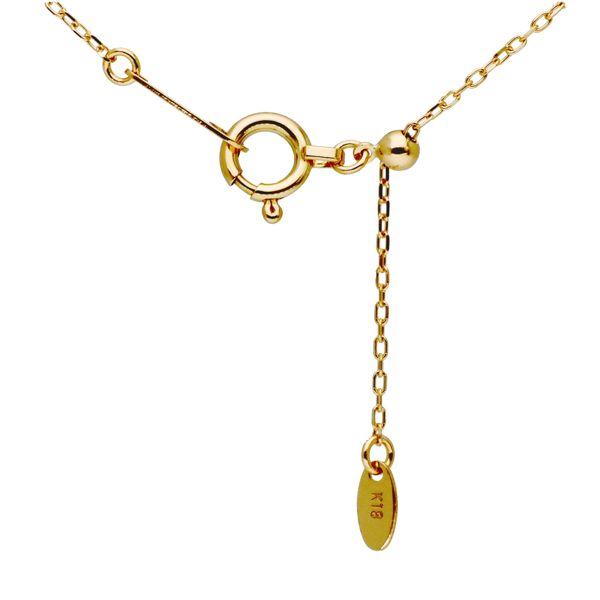 パパラチアサファイア K18ネックレス(クレサンベール/ムーン/フクリン/9月誕生石)《WPDP4203》