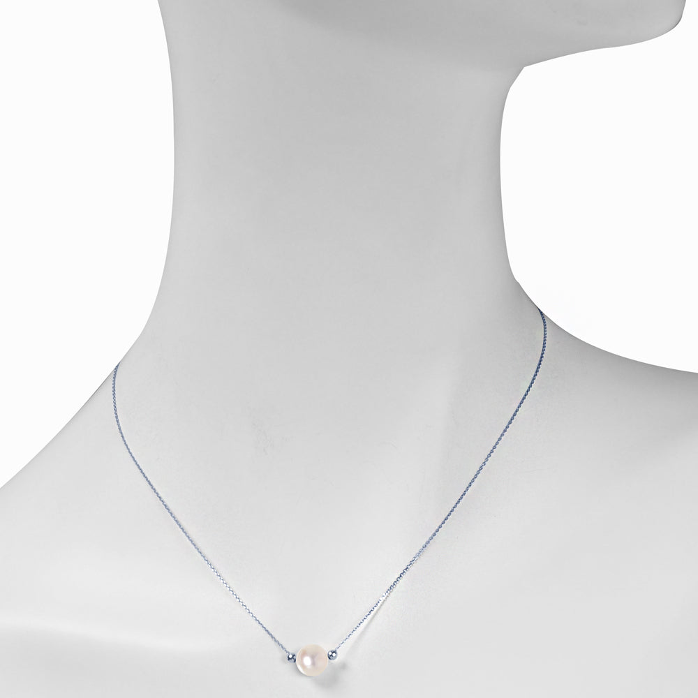 パール プラチナネックレス(アコヤ真珠/オーロラロゼ /8.0mmUP/ミラーボール/6月誕生石)《WPDQ3607》