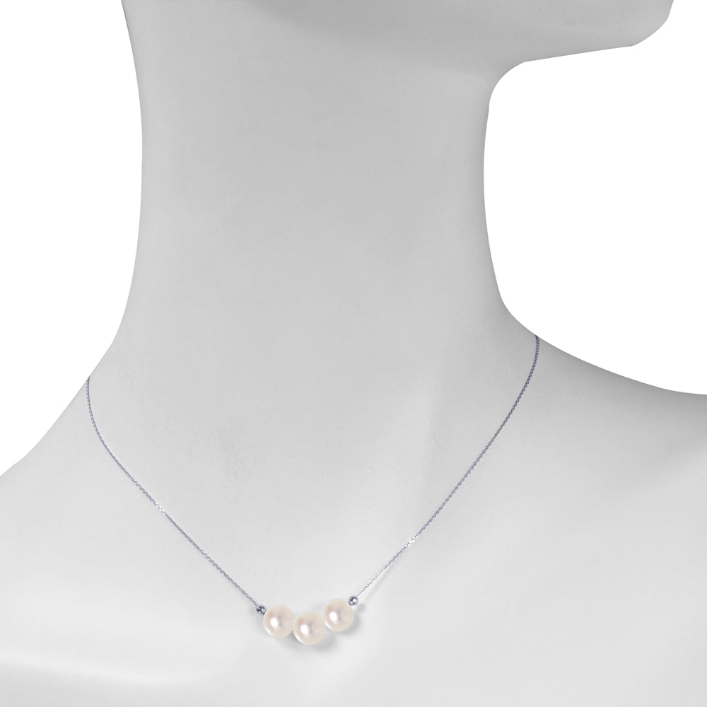 パール プラチナネックレス(アコヤ真珠/オーロラロゼ /8.0mmUP/ミラーボール/6月誕生石)《WPDQ3609》