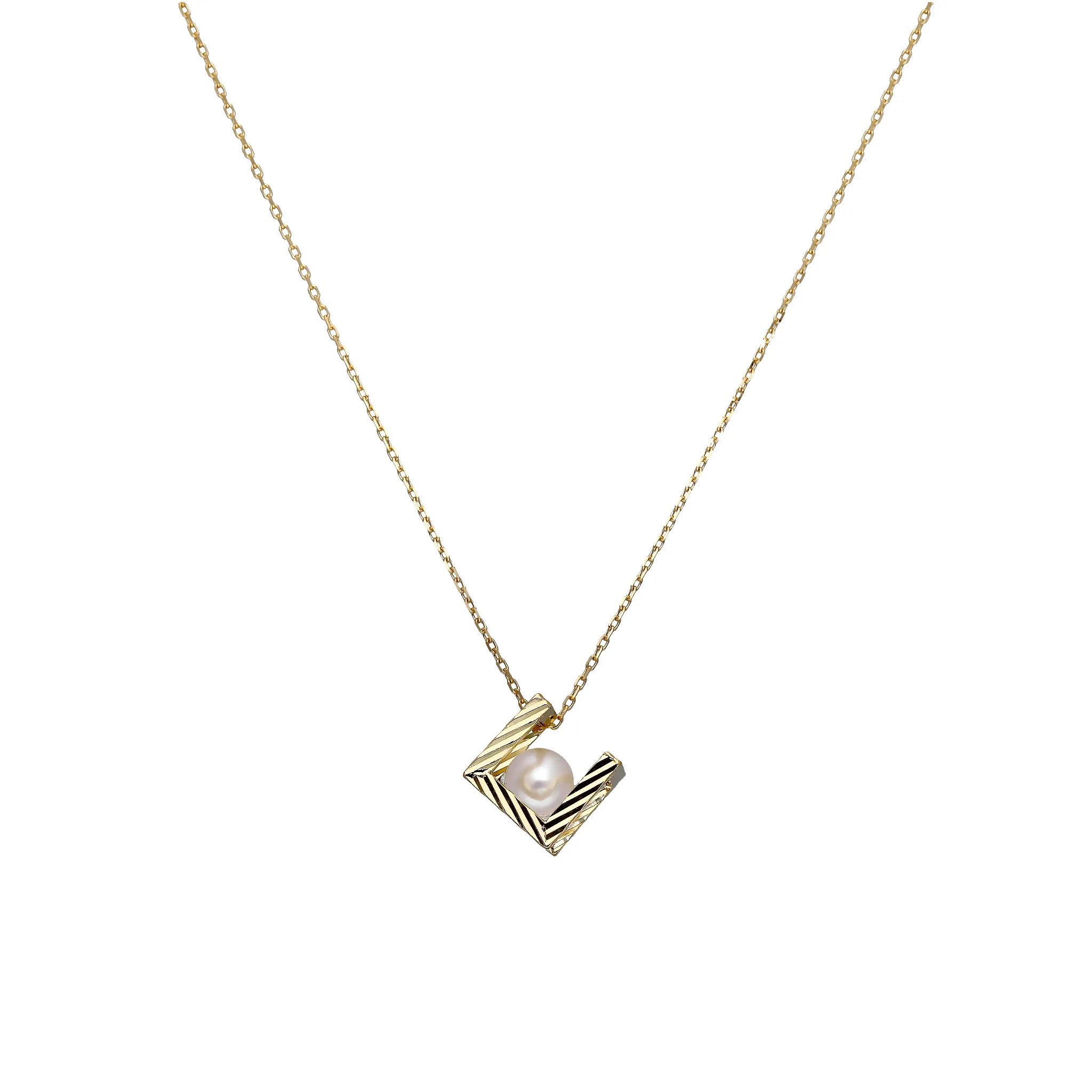 パール K18ネックレス(コネクトシリーズ/5mm/キューブボックス/6月誕生石)《WPDQ4283》