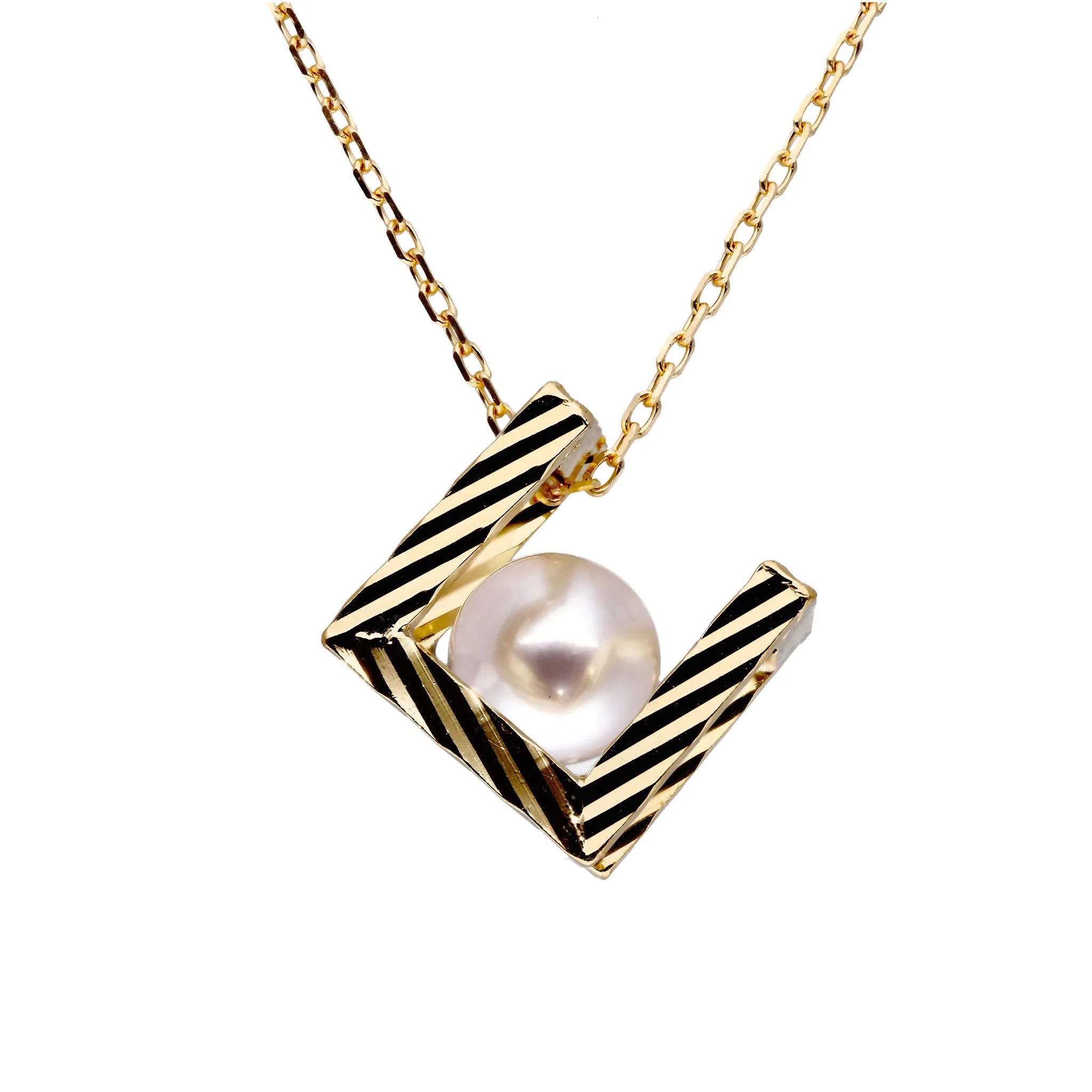 パール K18ネックレス(コネクトシリーズ/5mm/キューブボックス/6月誕生石)《WPDQ4283》