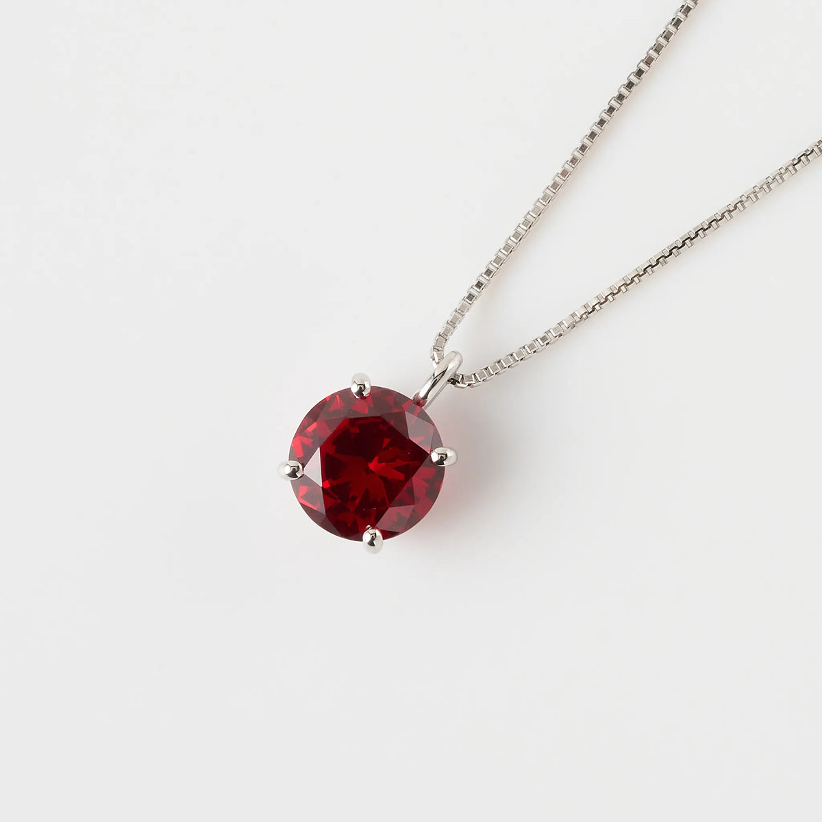 ルビー プラチナネックレス(クレサンベール/1.17ct/ラウンドブリリアント/7月誕生石)《WPDR2580》