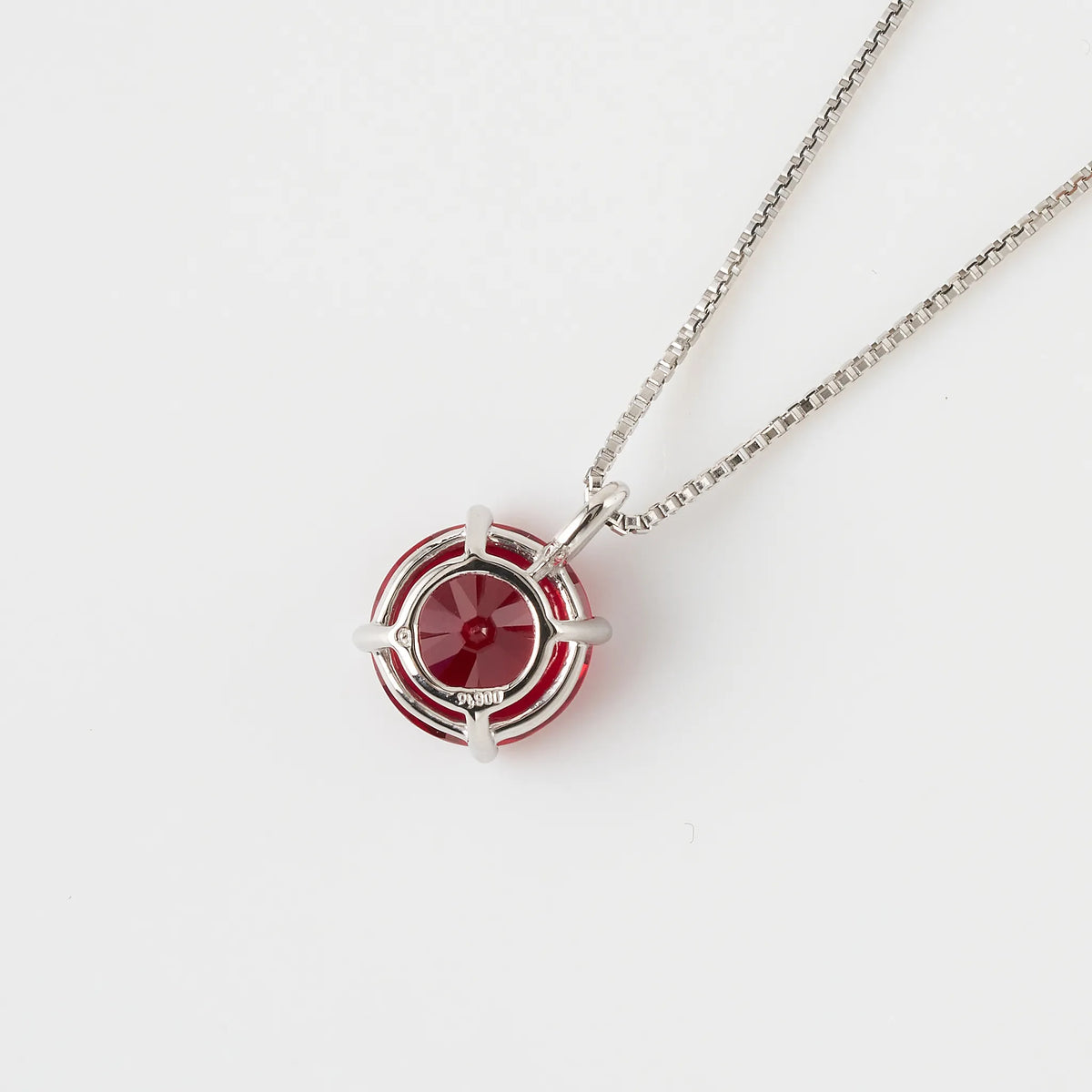 ルビー プラチナネックレス(クレサンベール/1.17ct/ラウンドブリリアント/7月誕生石)《WPDR2580》