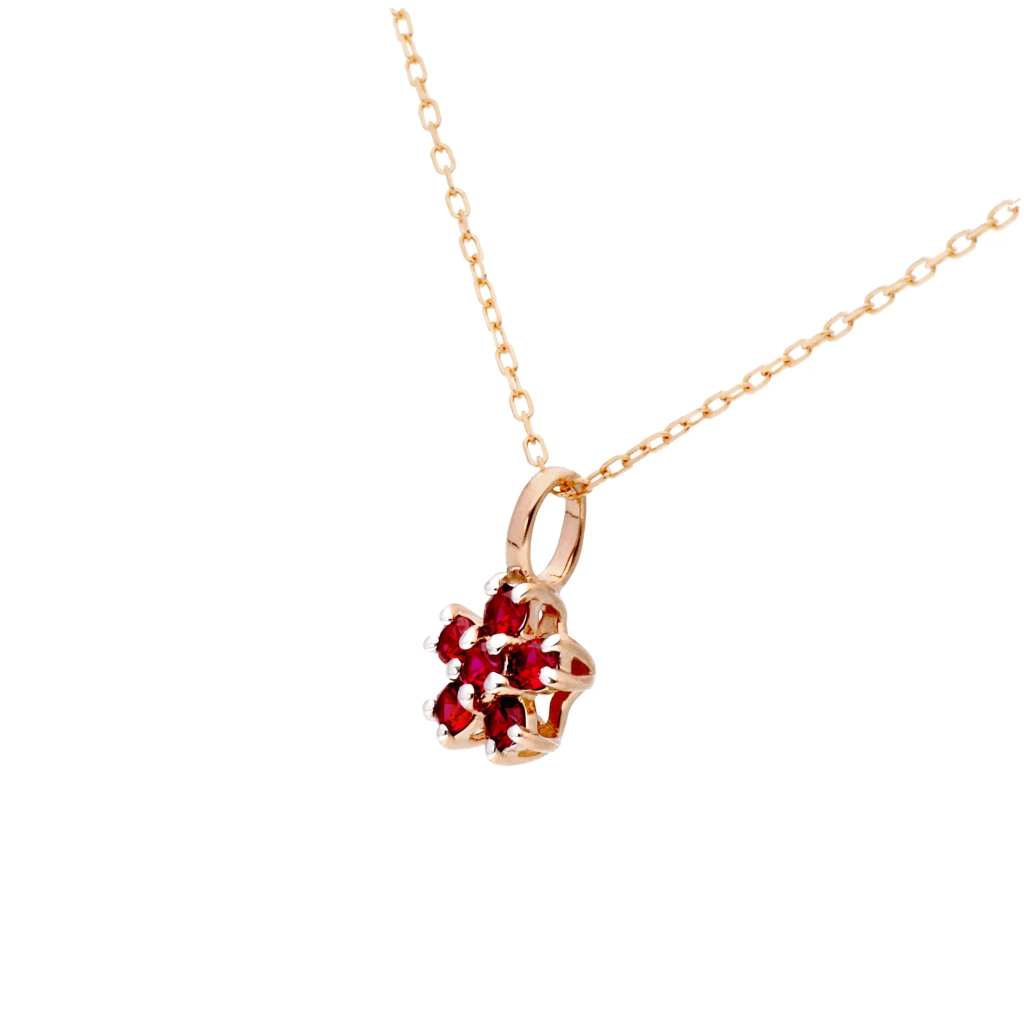 ルビー K18ネックレス(クレサンベール/サクラ/K18ピンクゴールド/7月誕生石)《WPDR4175》