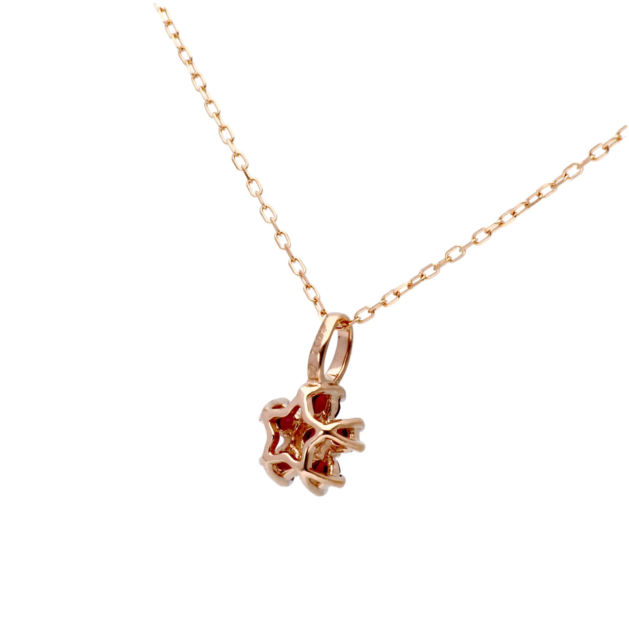 ルビー K18ネックレス(クレサンベール/サクラ/K18ピンクゴールド/7月誕生石)《WPDR4175》