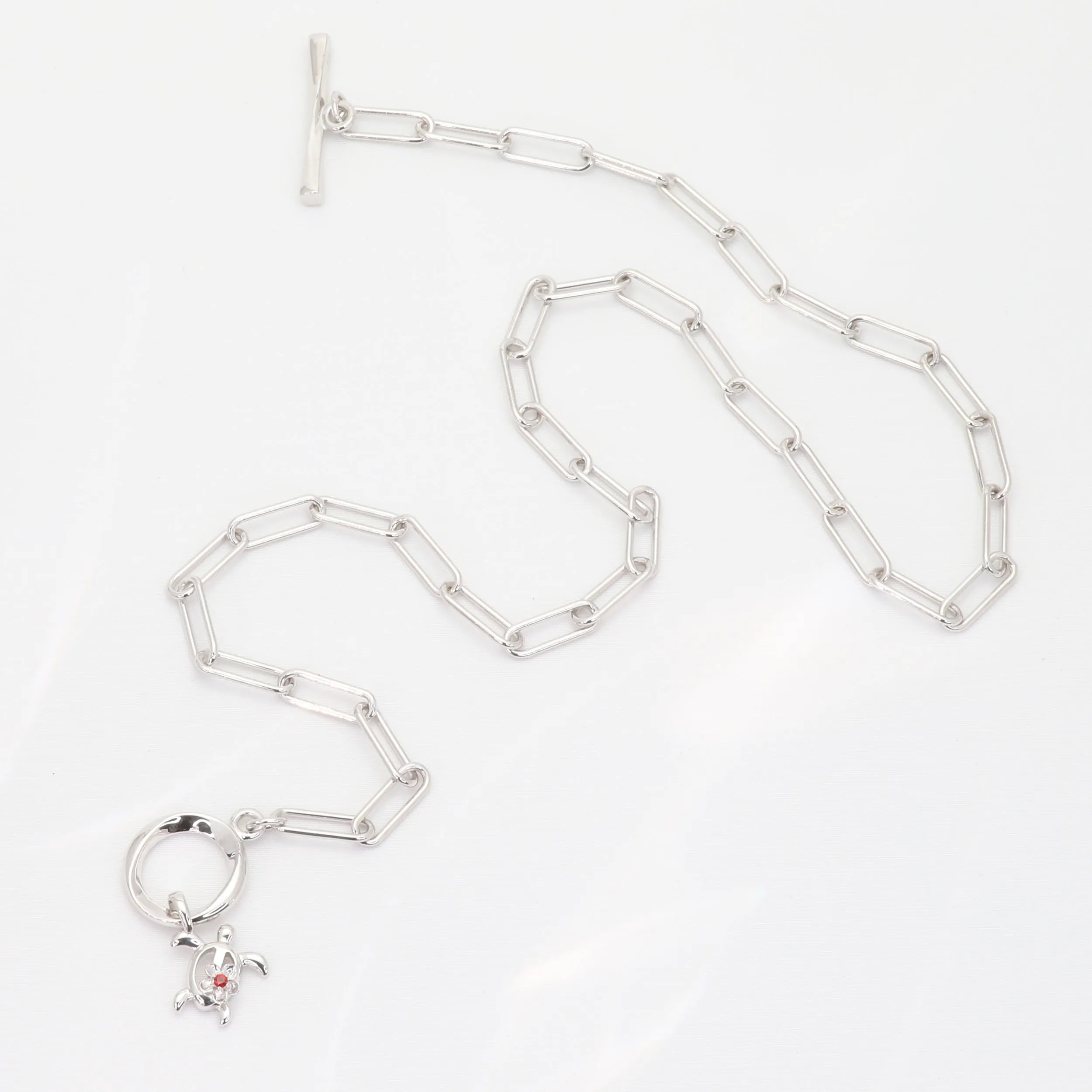 ルビー SVネックレス(クレサンベール/モンプレジール/ホヌモチーフ)《WPDR4290》