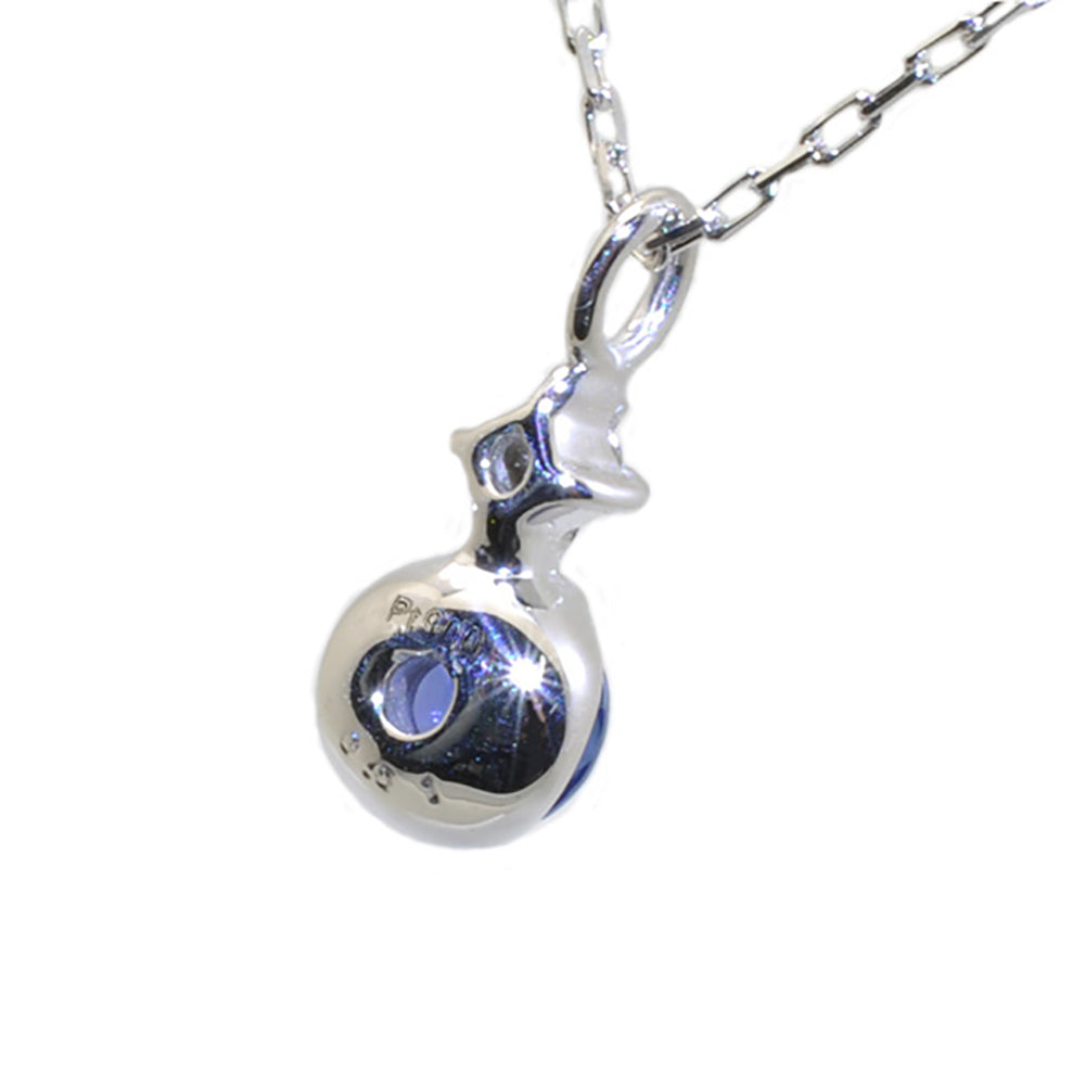 ブルーサファイア/ダイヤモンド プラチナネックレス(クレサンベール/9月誕生石)《WPDS3927》