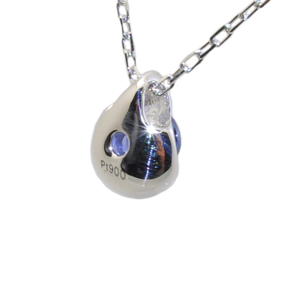 ブルーサファイア プラチナネックレス(クレサンベール/9月誕生石)《WPDS3929》