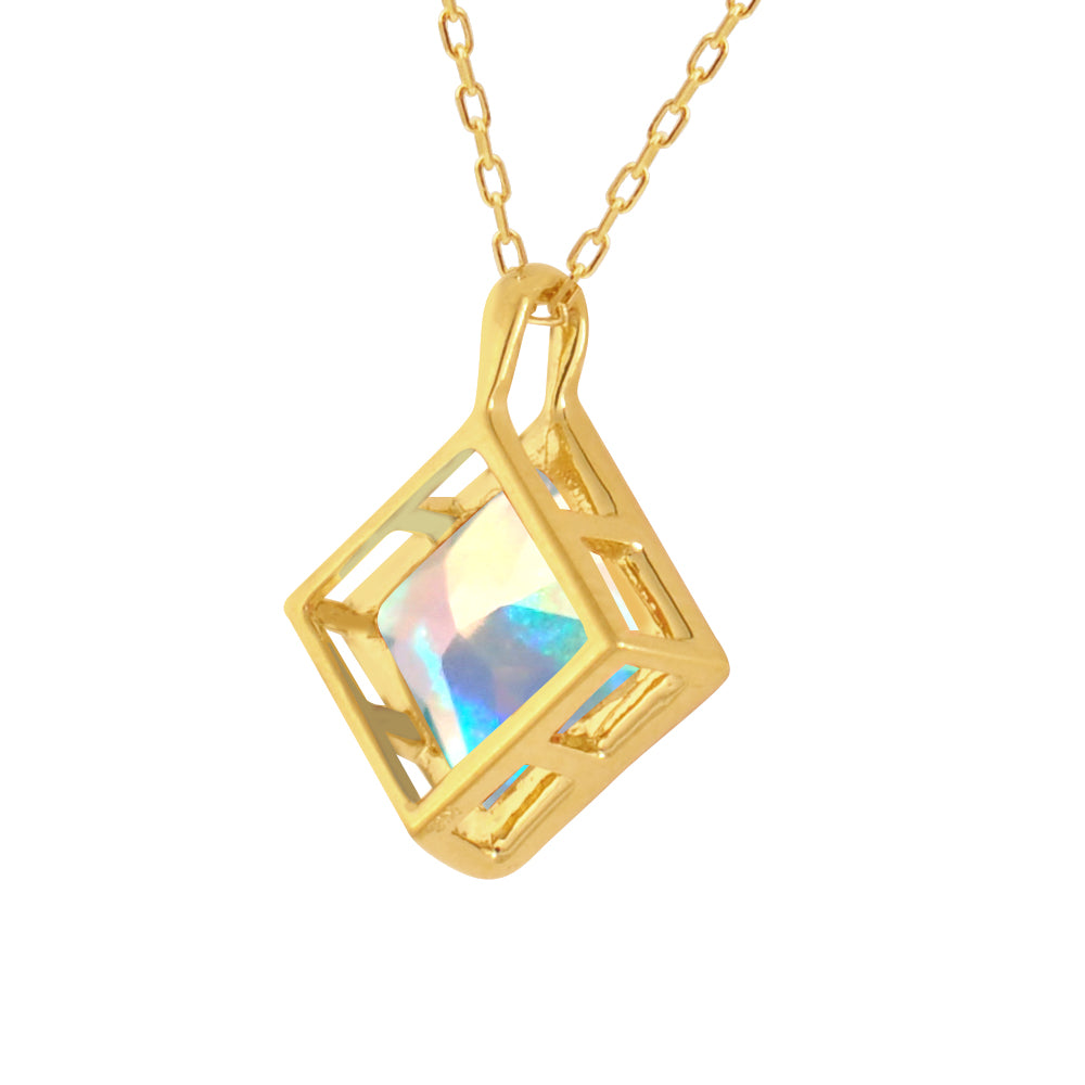 ウォーターオパール K18ネックレス(クレサンベール/プリンセス/フクリン/10月誕生石)《WPDW3583》