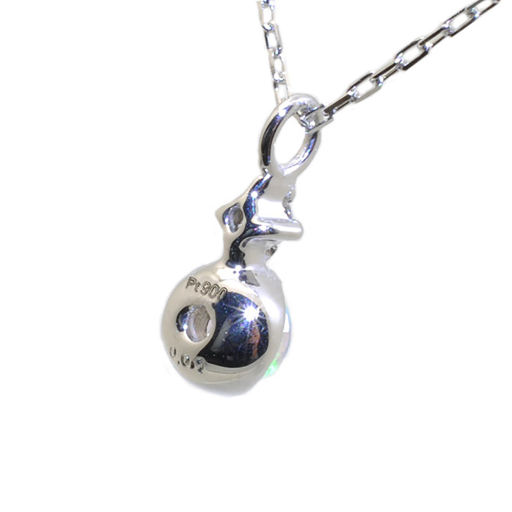 ウォーターオパール/ダイヤモンド プラチナネックレス(クレサンベール/10月誕生石)《WPDW3927》