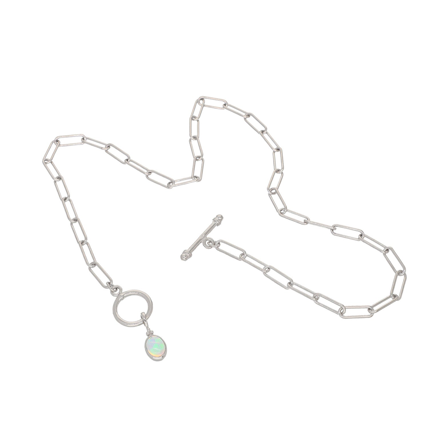 ウォーターオパール SVネックレス(クレサンベール/モンプレジール/10月誕生石)《WPDW4211》