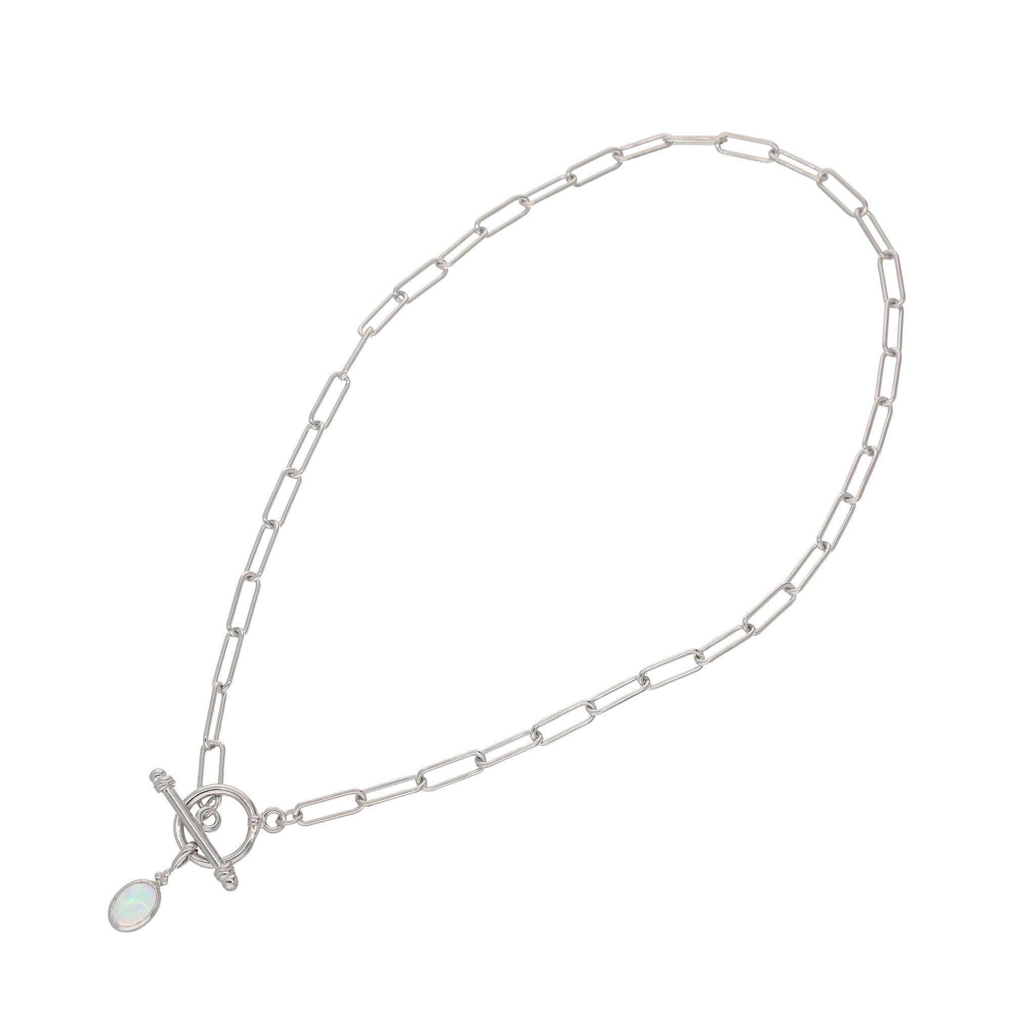 ウォーターオパール SVネックレス(クレサンベール/モンプレジール/10月誕生石)《WPDW4211》