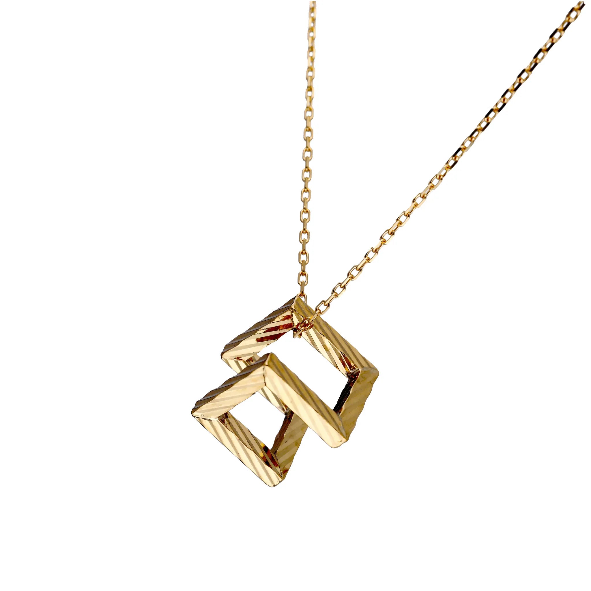 K18ネックレス(コネクトシリーズ/キューブボックス)《WPDY4283》