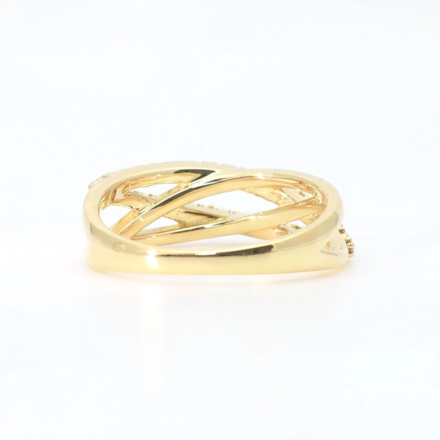 ダイヤモンド K18リング(計0.15カラット/ライン/4月誕生石)《WRGD2983》