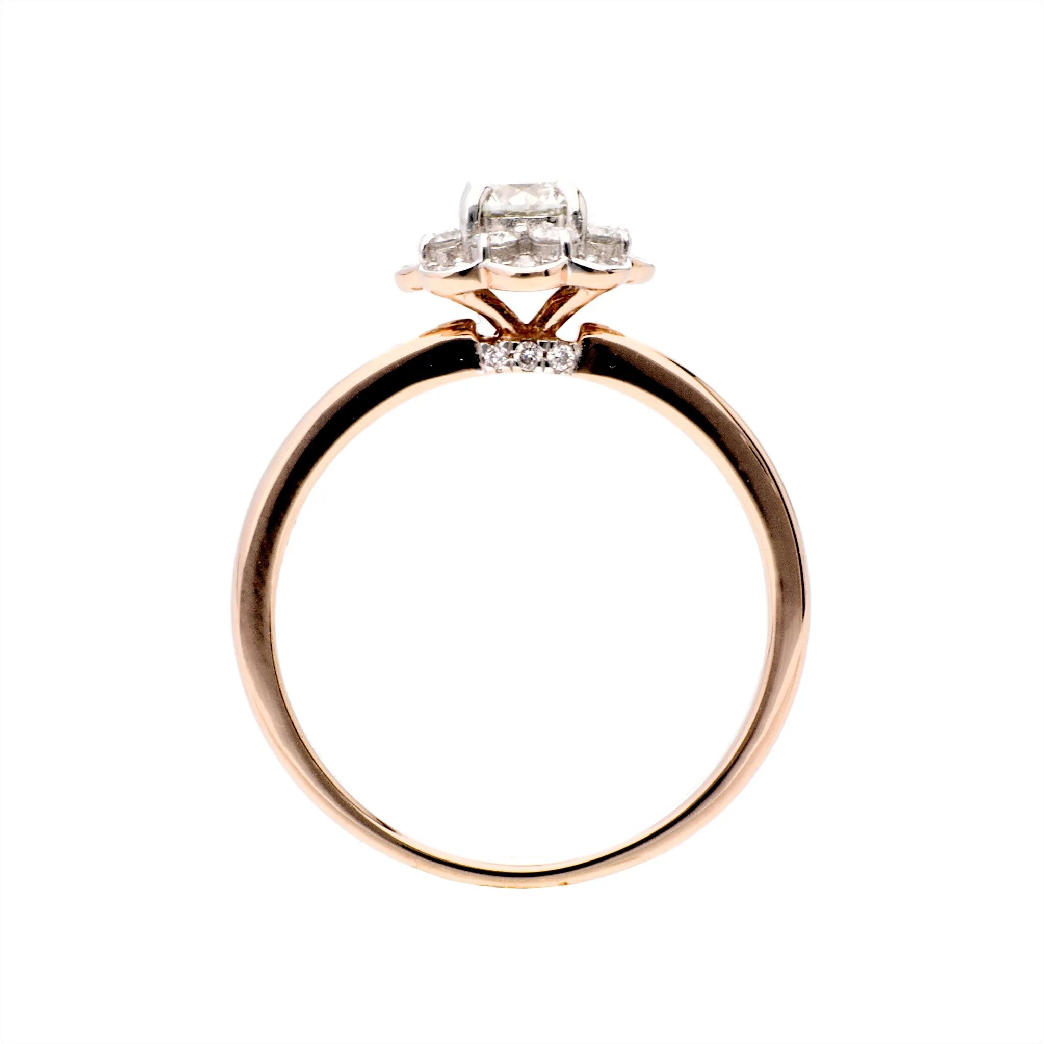 ダイヤモンド K18リング(0.3ctUP/グレーディングレポート付/4月誕生石)《WRGD4171》