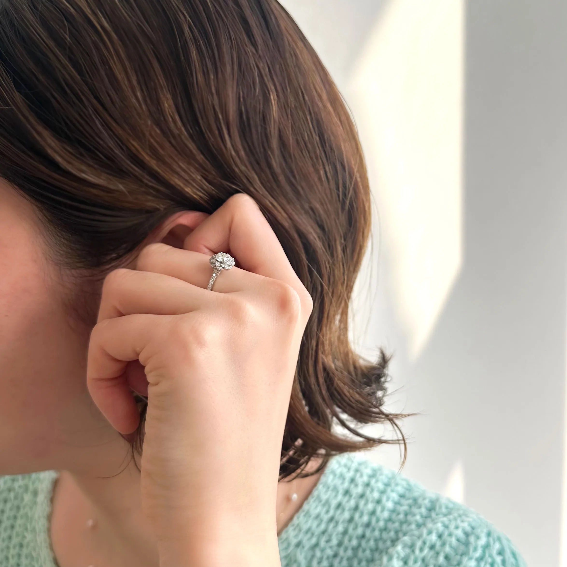 ダイヤモンド PTリング(0.3ctUP/ミル打ち/グレーディングレポート付)《WRGD4172》