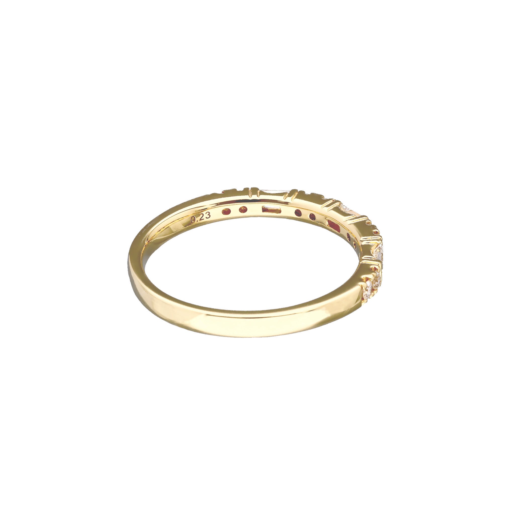 ダイヤモンド K18リング(バケットカット/ストレート/4月誕生石)《WRGD4206》