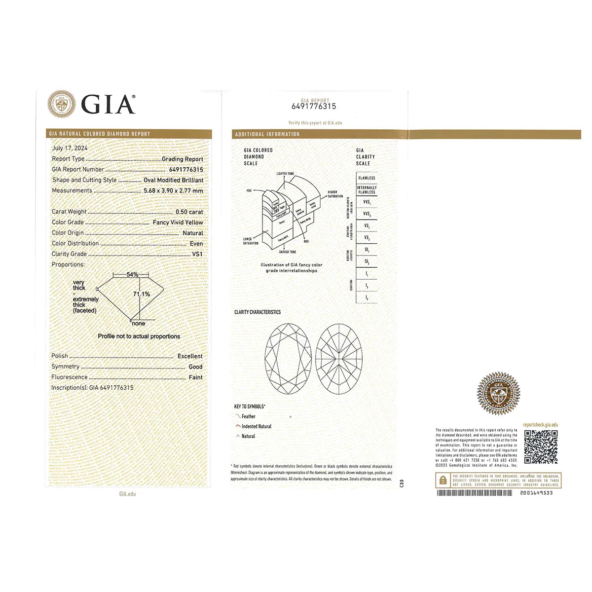 イエローダイヤモンド/ダイヤモンド プラチナリング(F.V.Y/0.5ct/オーバルカット/グレーディングレポート付)《WRGD4259》