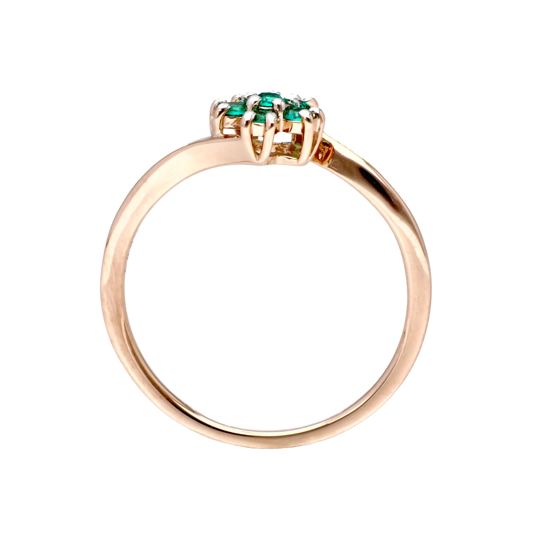 エメラルド K18リング(クレサンベール/サクラ/K18ピンクゴールド/5月誕生石)《WRGE4175》