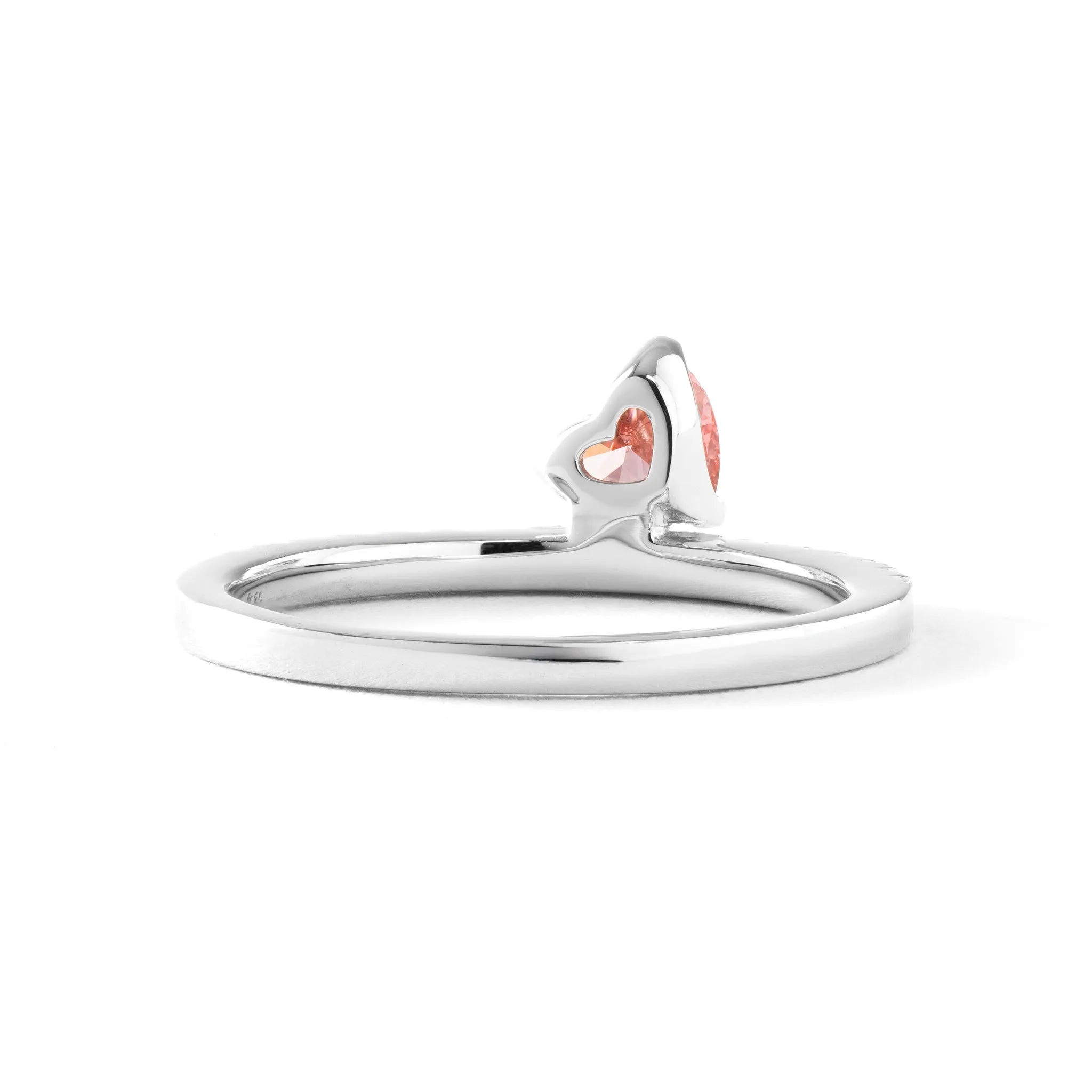 ピンクダイヤモンド/ダイヤモンド プラチナリング(ラボグロウン/ハートシェイプ/Solrelier/4月誕生石)《WRGG7004》