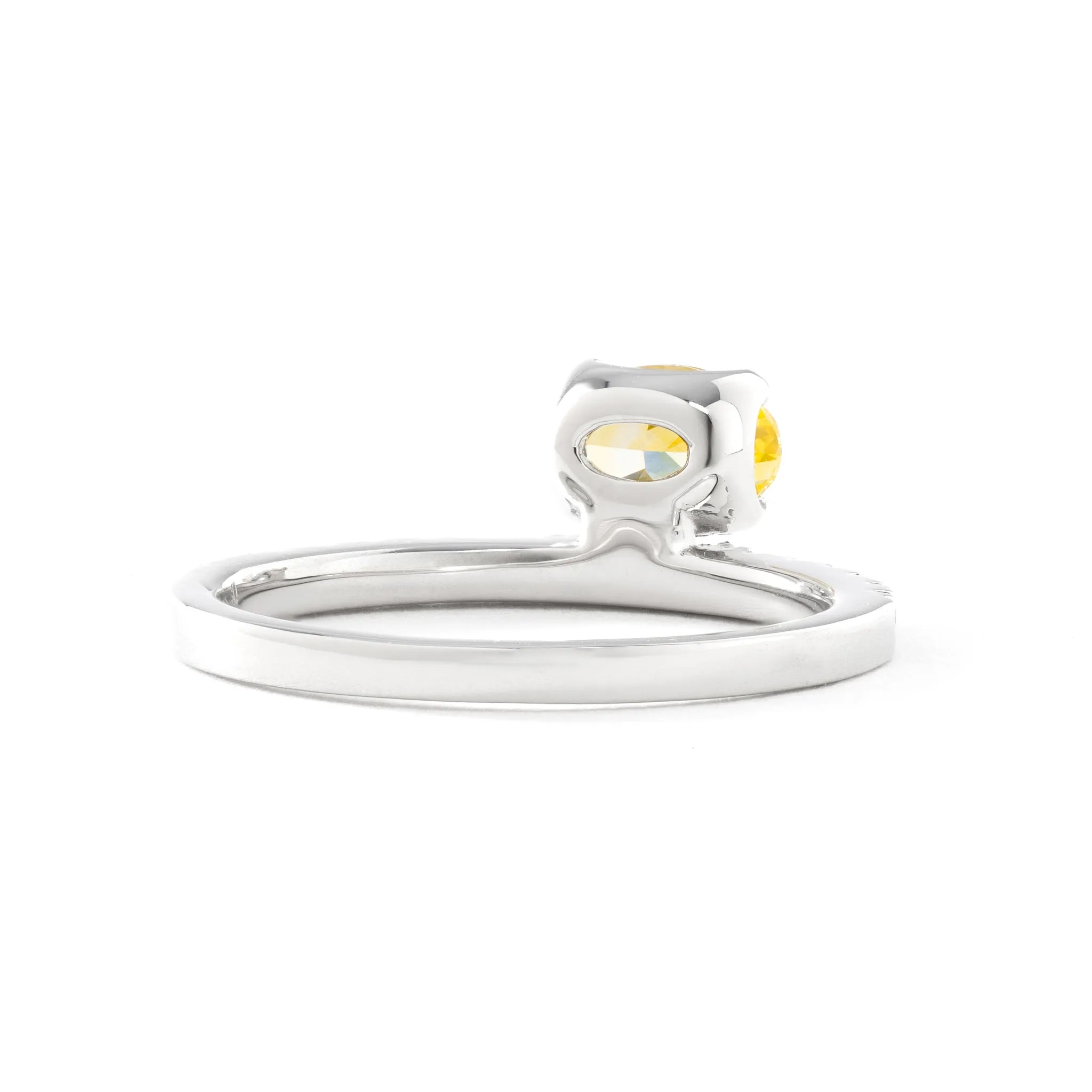 イエローダイヤモンド/ダイヤモンド プラチナリング(ラボグロウン/オーバル/Solrelier/4月誕生石)《WRGG7006》