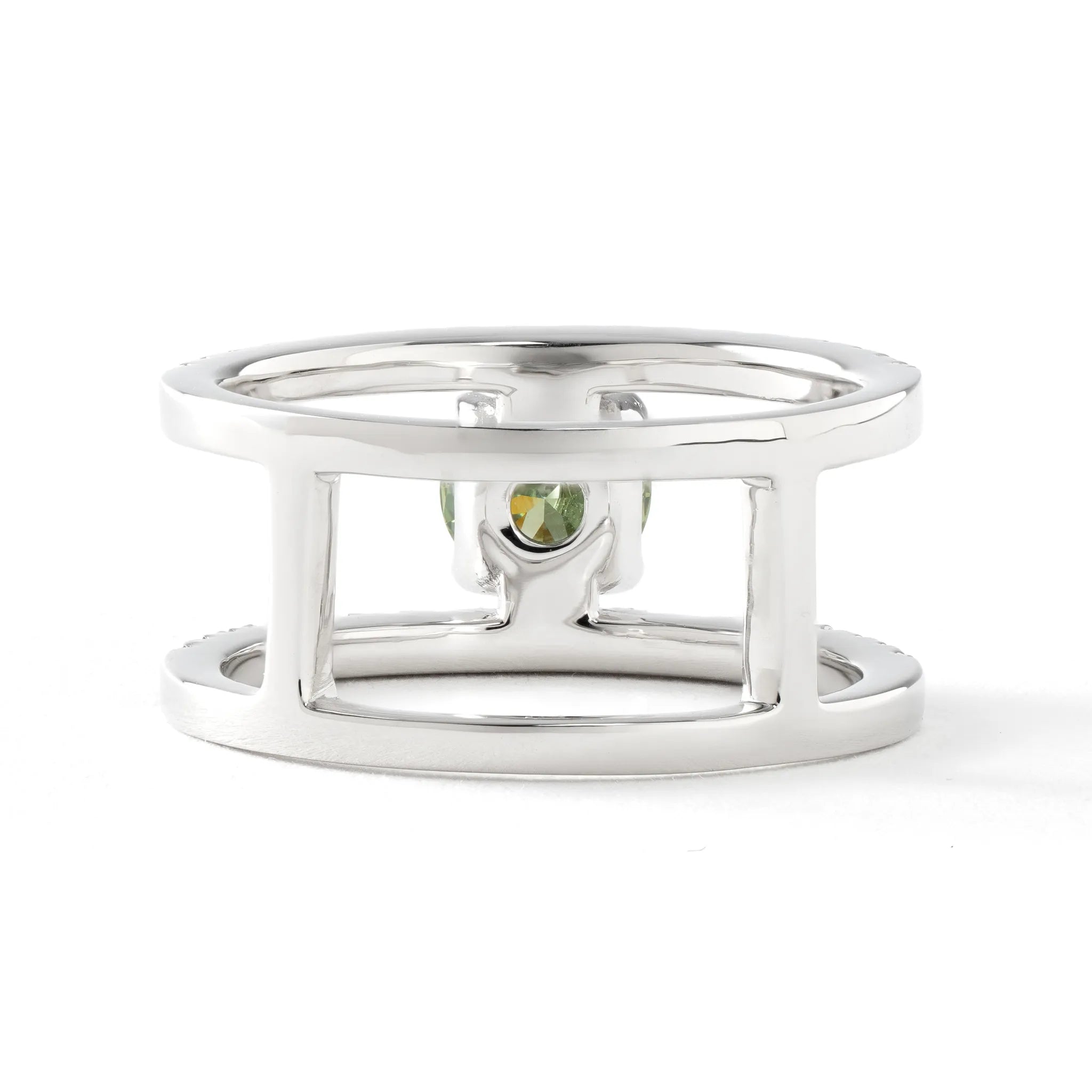 グリーンダイヤモンド/ダイヤモンド プラチナリング(ラボグロウン/ラウンド/Solrelier/4月誕生石)《WRGG7021》