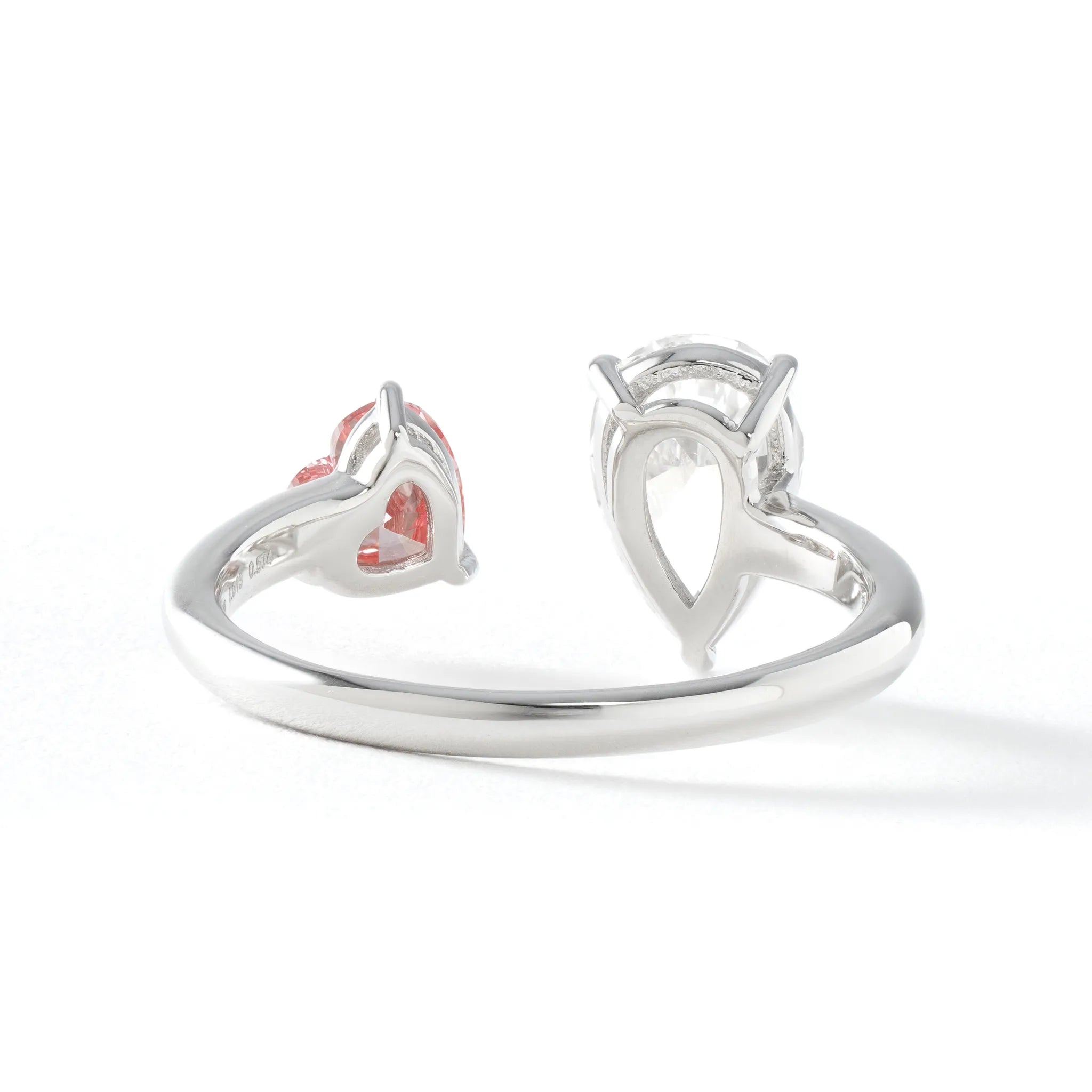 ピンクダイヤモンド/ダイヤモンド プラチナリング(ラボグロウン/ハート/ペアシェイプ/Polaire/4月誕生石)《WRGG7028》