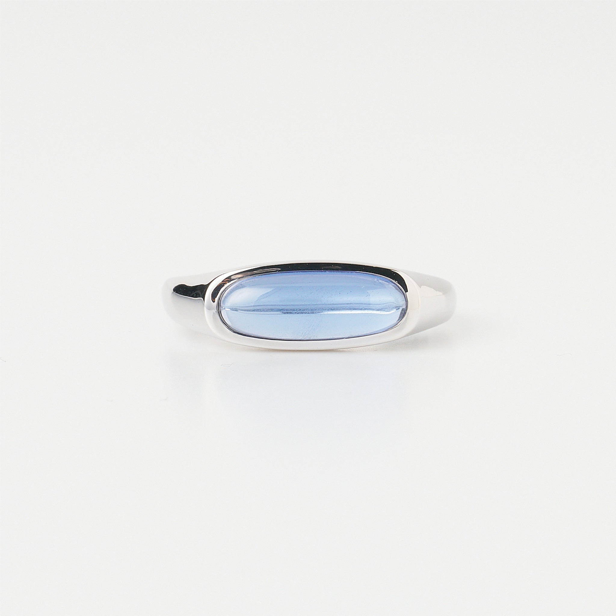 サファイア シルバーリング(LGS/Bloom/ロングオーバル)《WRGGS012》