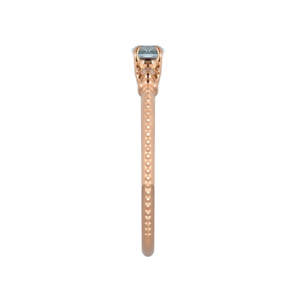 アクアマリン/ダイヤモンド K18リング(オーバル/ミル打ち/3月誕生石)《WRGN2111》