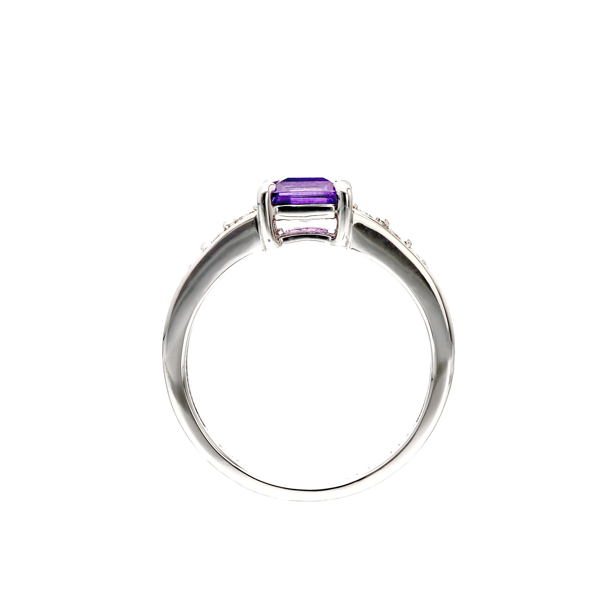 PT アメシストリング(0.5ctUP/スクエアカット/2月誕生石)《WRGN4218》