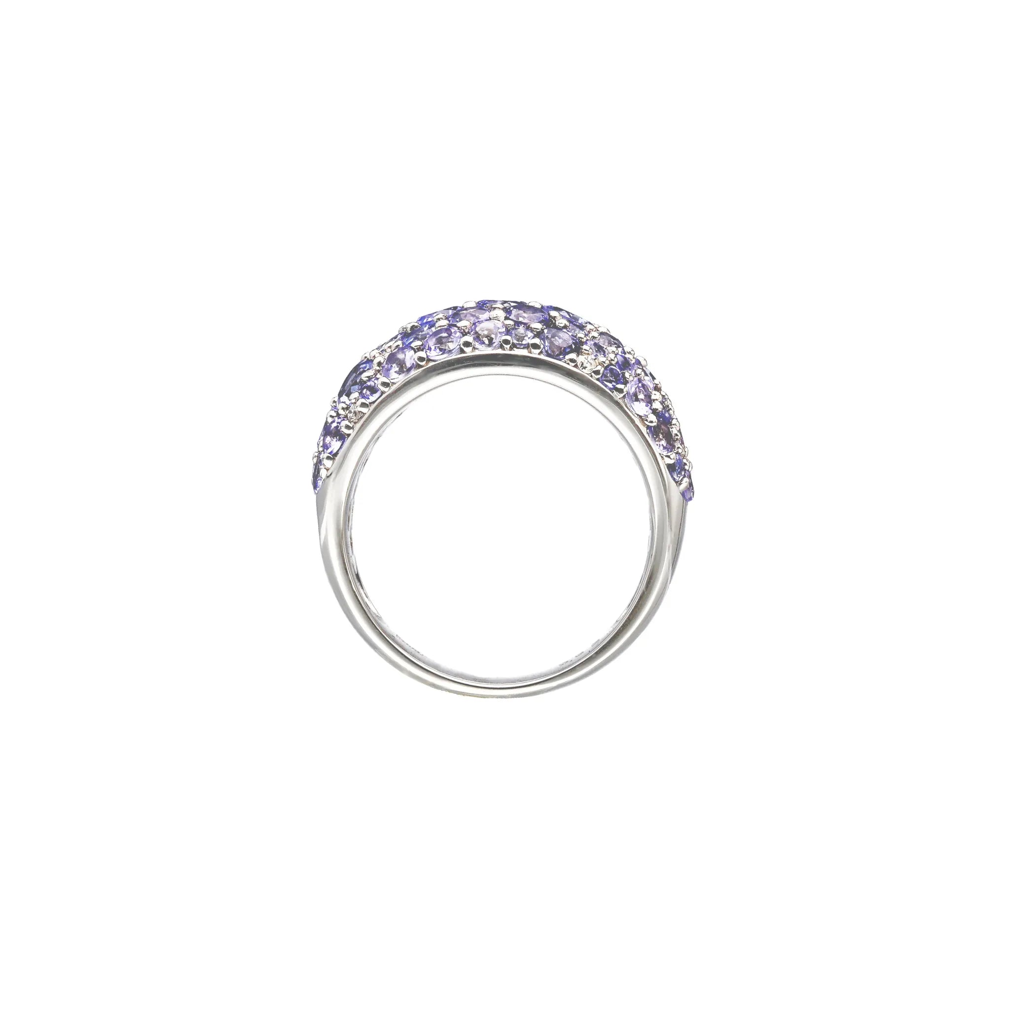 タンザナイト/ダイヤ PTリング(パヴェ/2.5ctUP/幅広/12月誕生石)《WRGN4222》