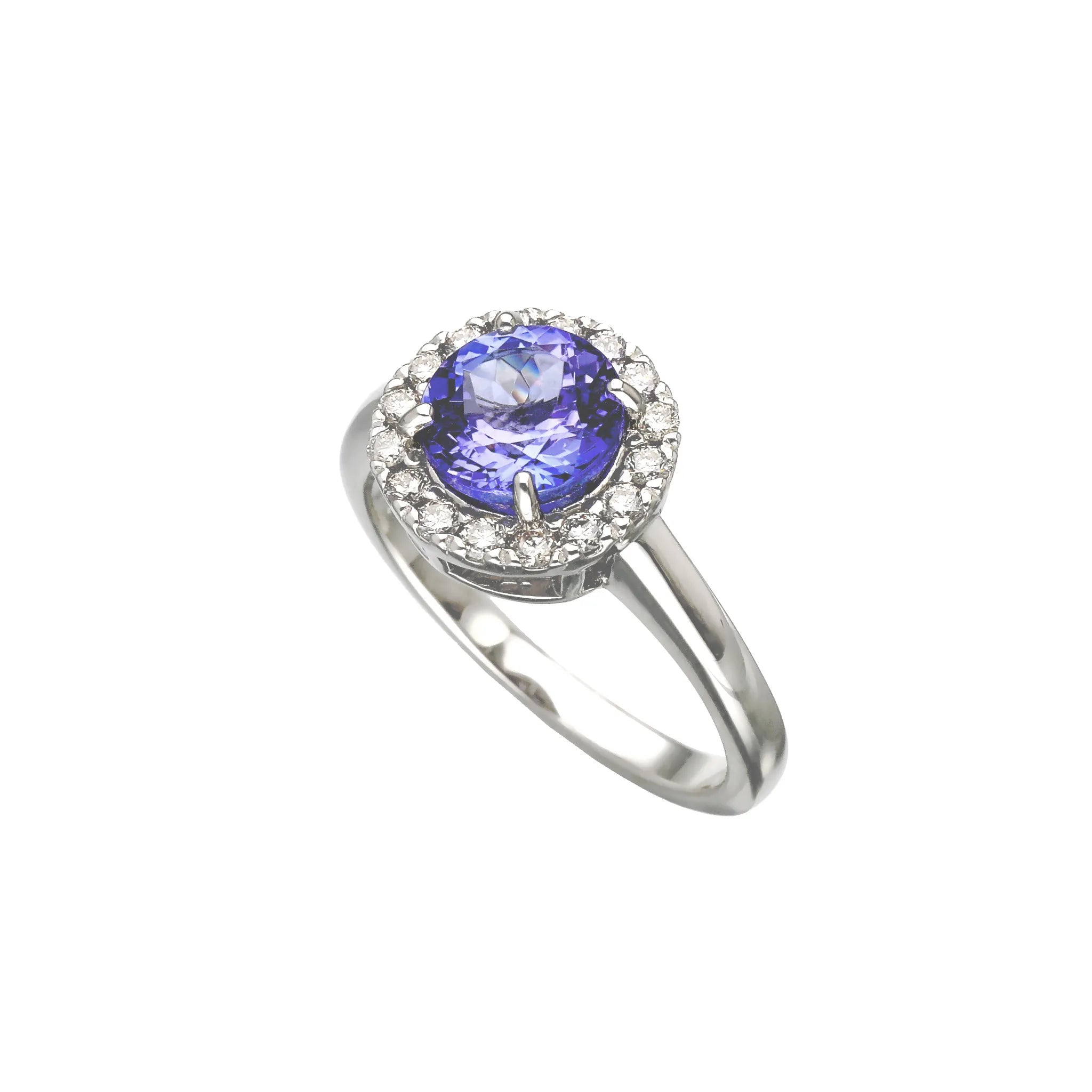 タンザナイト/ダイヤ PTリング(ヘイロー/1.4ctUP/12月誕生石)《WRGN4224》